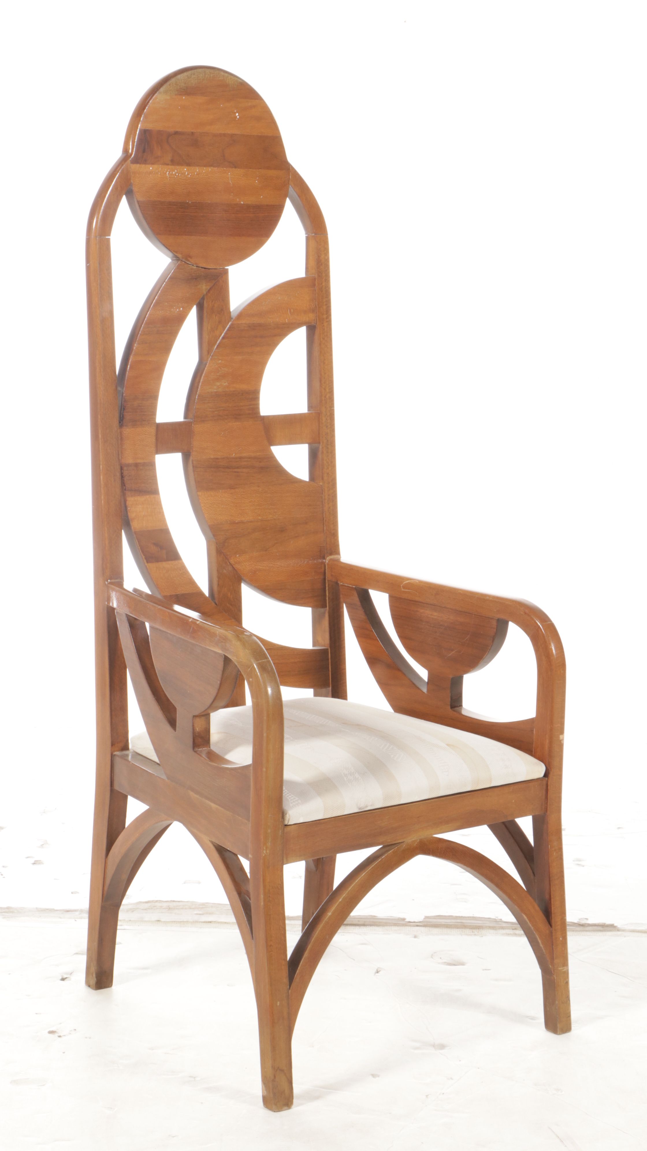 Robert Saunder Designed Mahogany “Mystic Chair,” Circa 1989