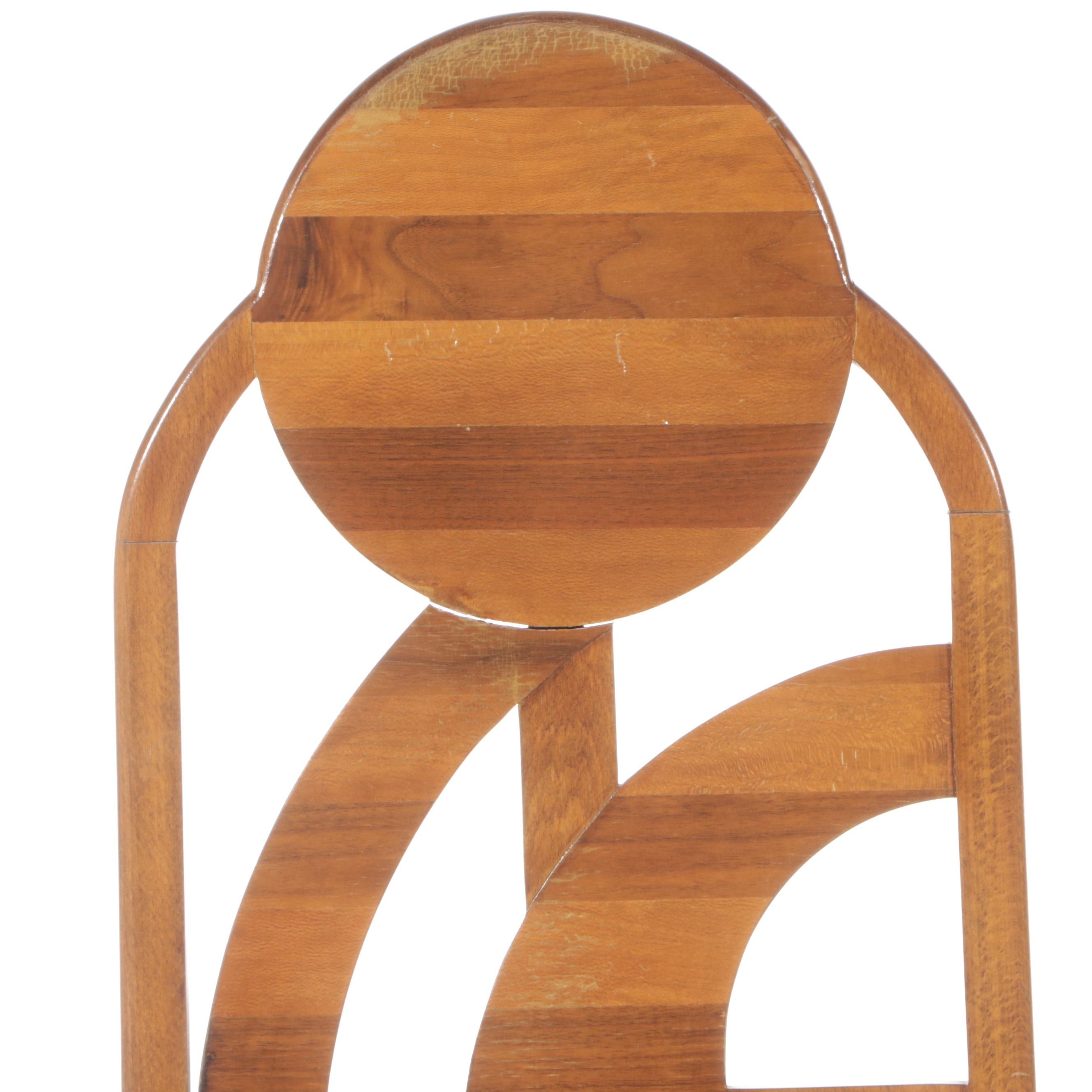 Robert Saunder Designed Mahogany “Mystic Chair,” Circa 1989