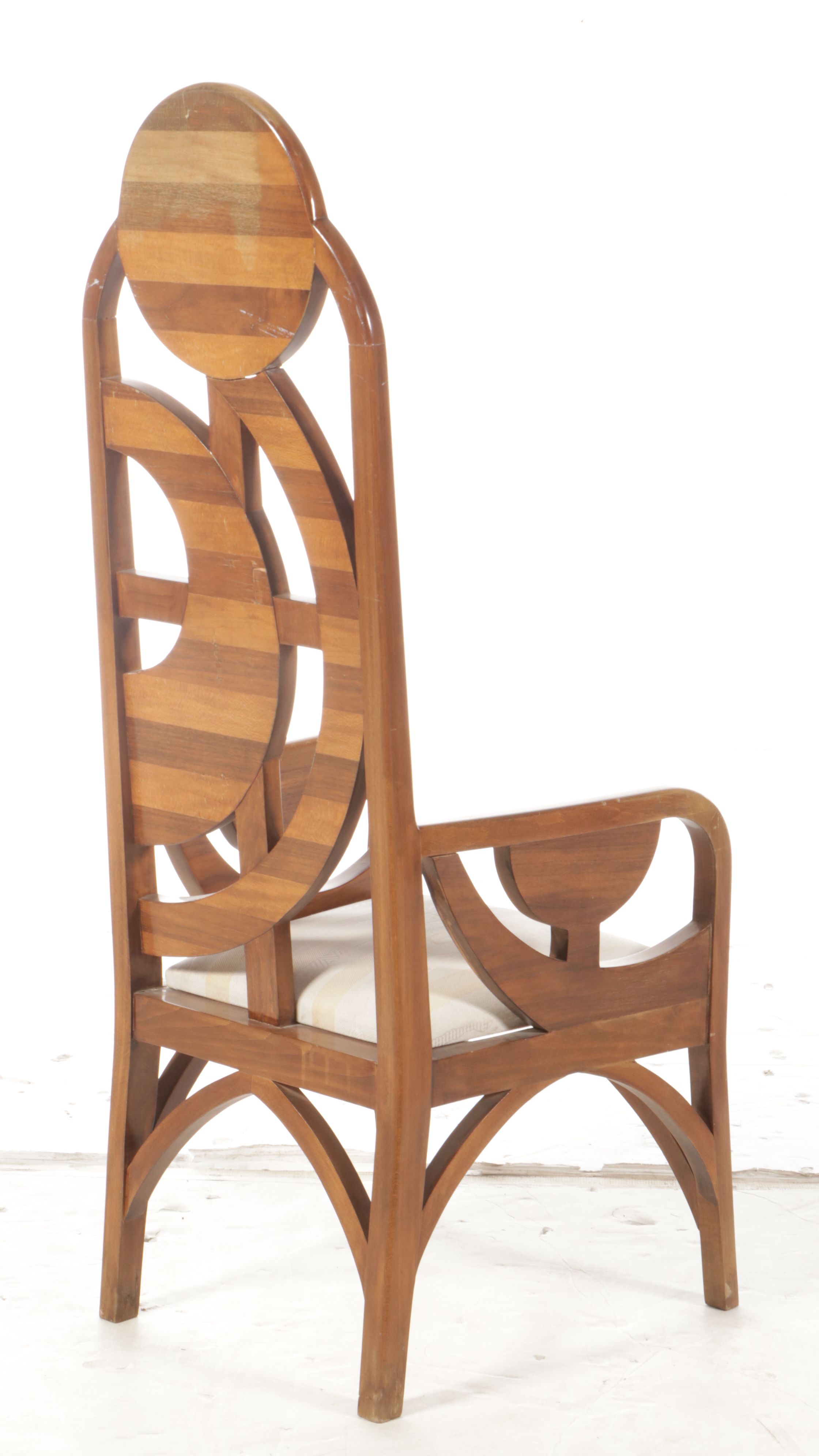 Robert Saunder Designed Mahogany “Mystic Chair,” Circa 1989