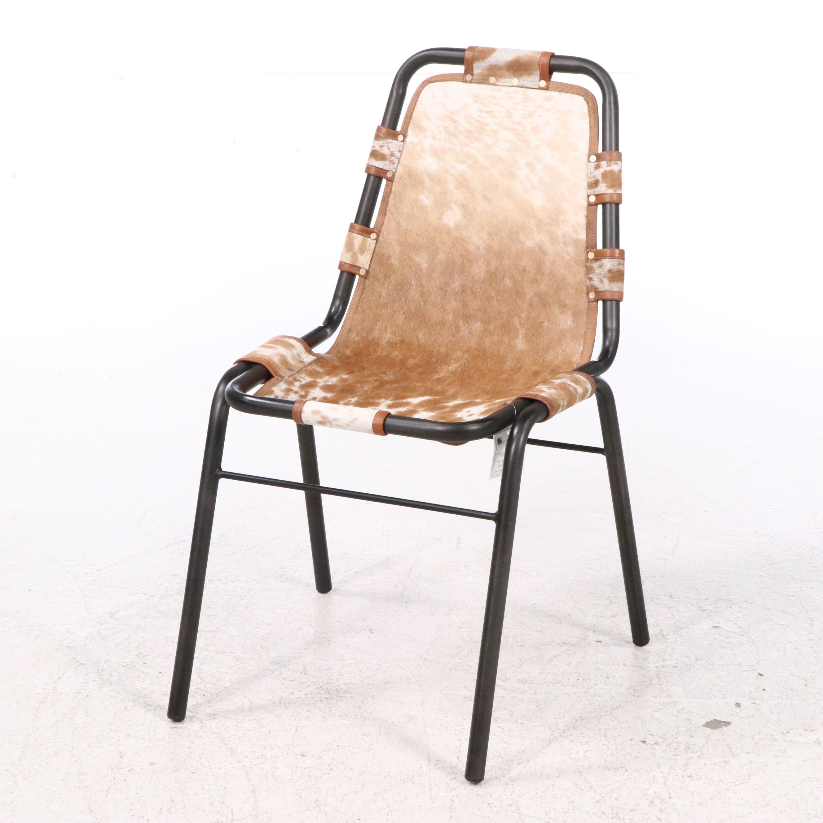 Pair of Blue Ocean Traders "Genoa" Hair on Hide Side Chairs