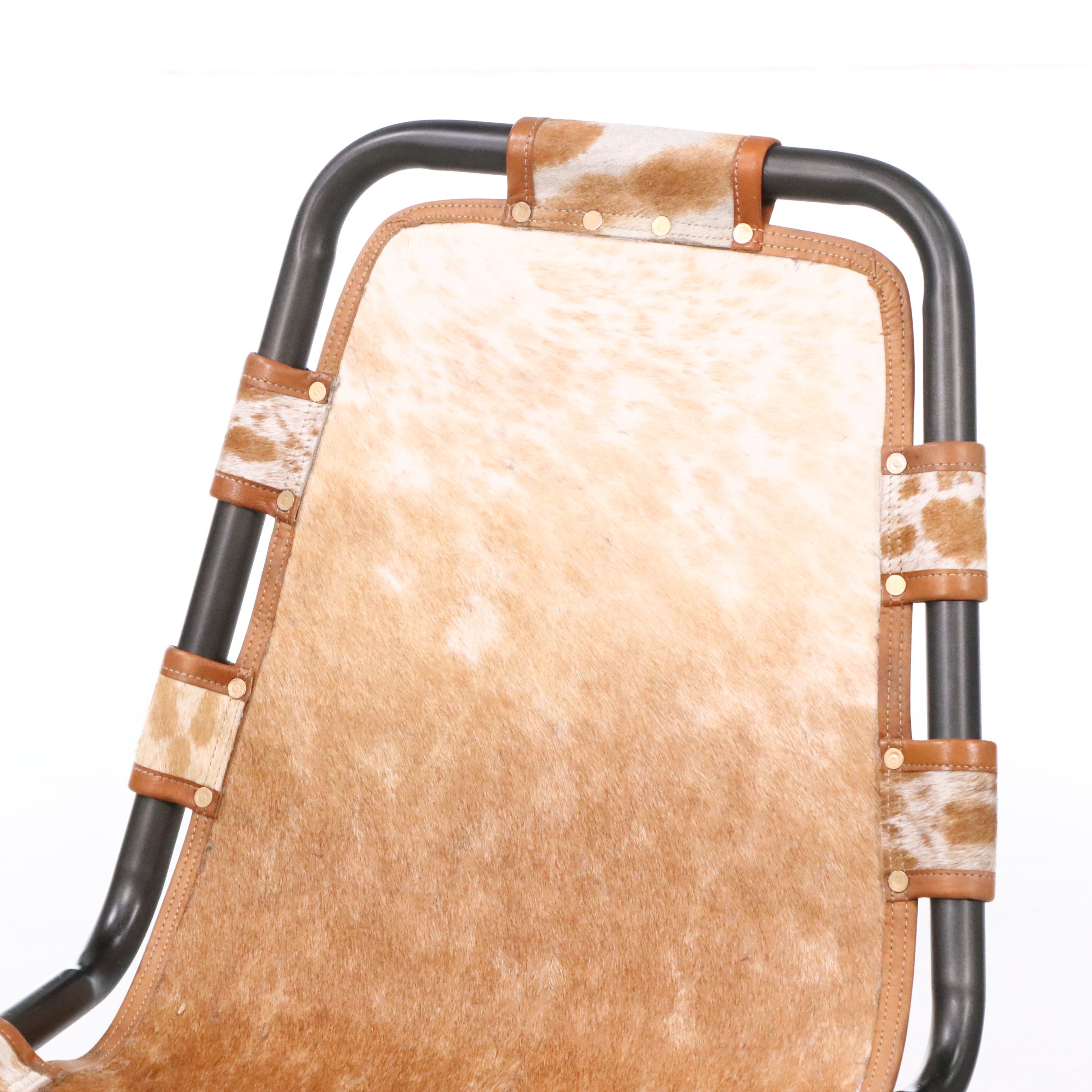 Pair of Blue Ocean Traders "Genoa" Hair on Hide Side Chairs