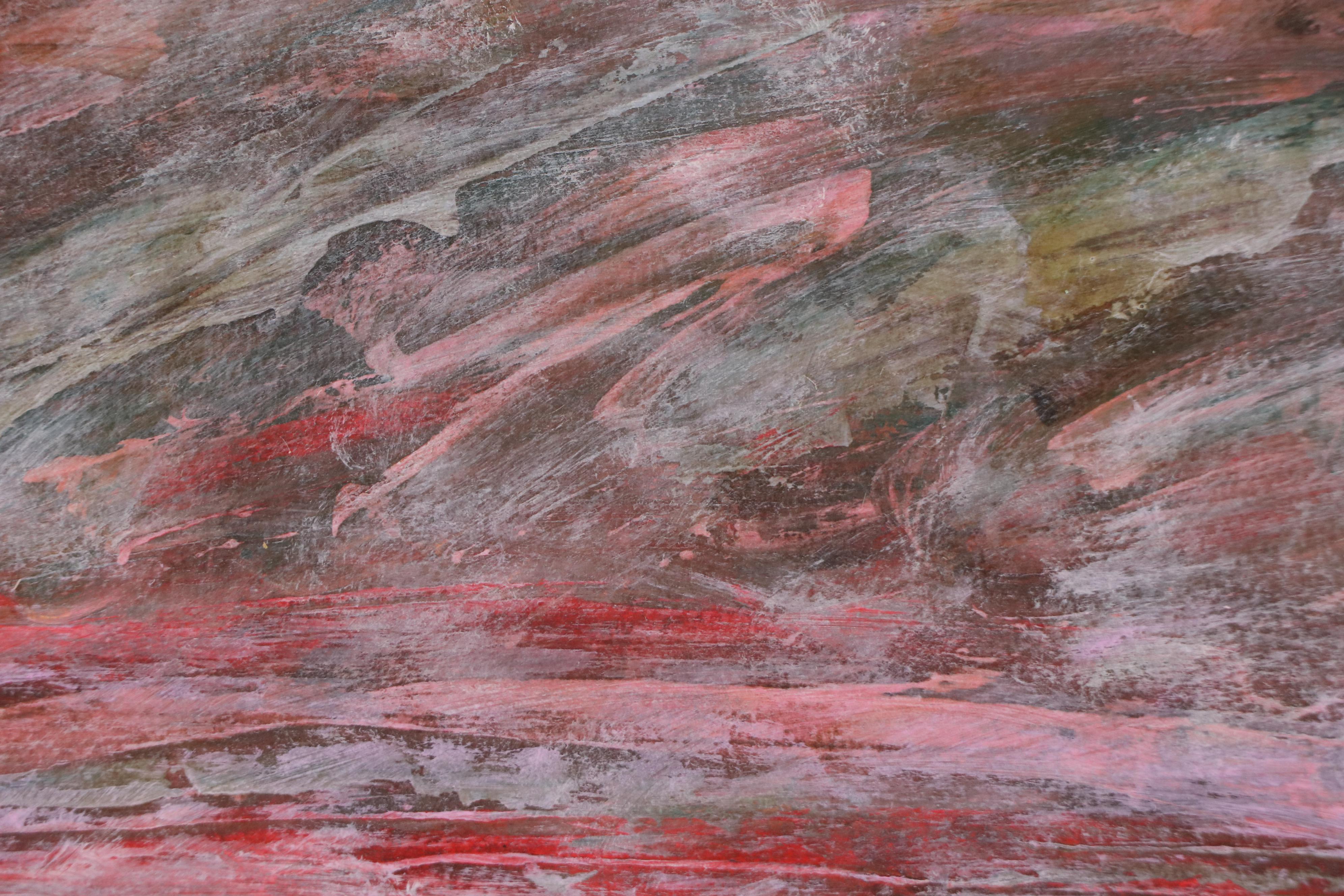 Harry Hilson Modern Figural Oil Painting "Three Wise Men," Late 20th Century