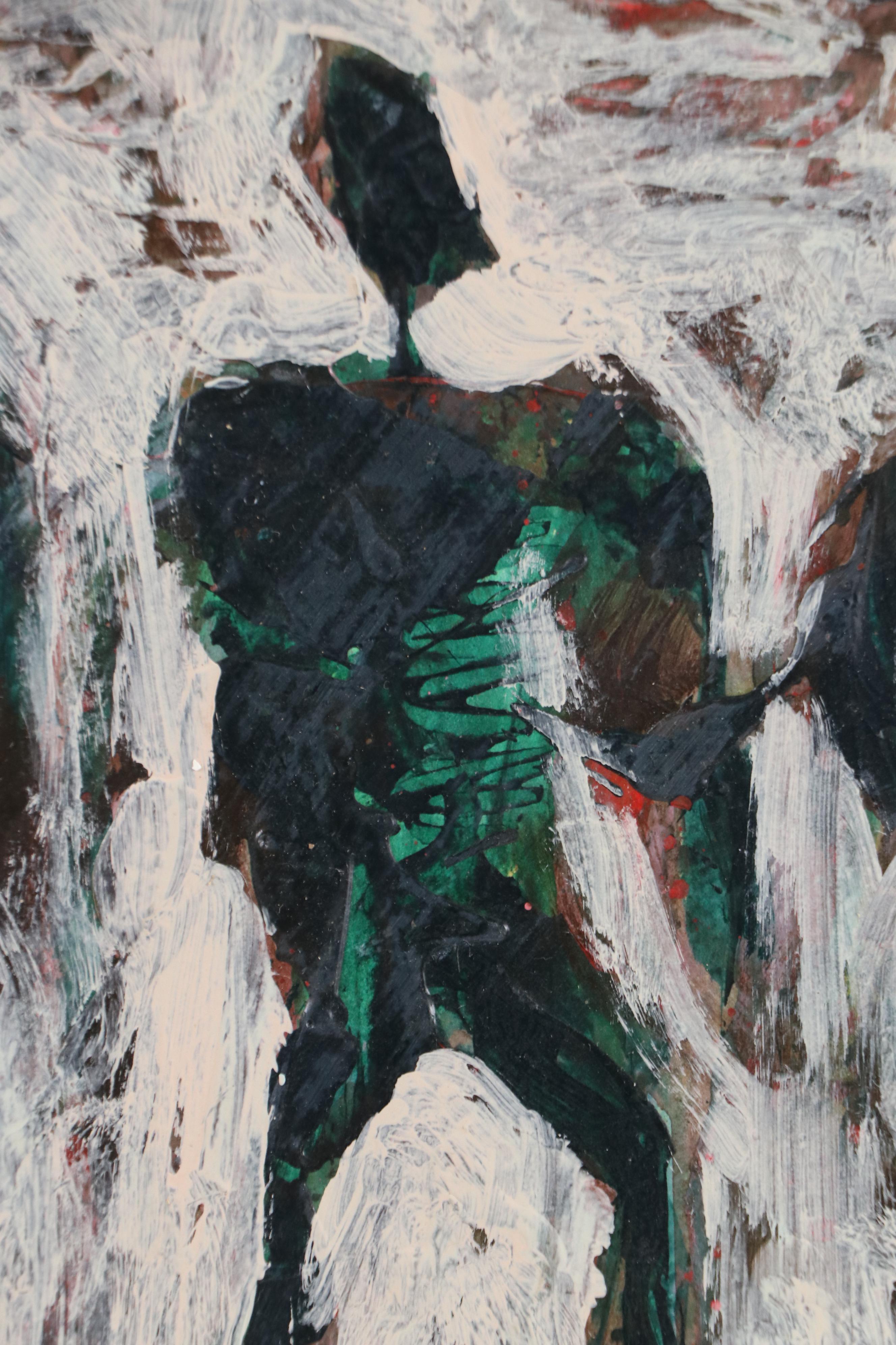 Harry Hilson Modern Figural Oil Painting "Three Wise Men," Late 20th Century