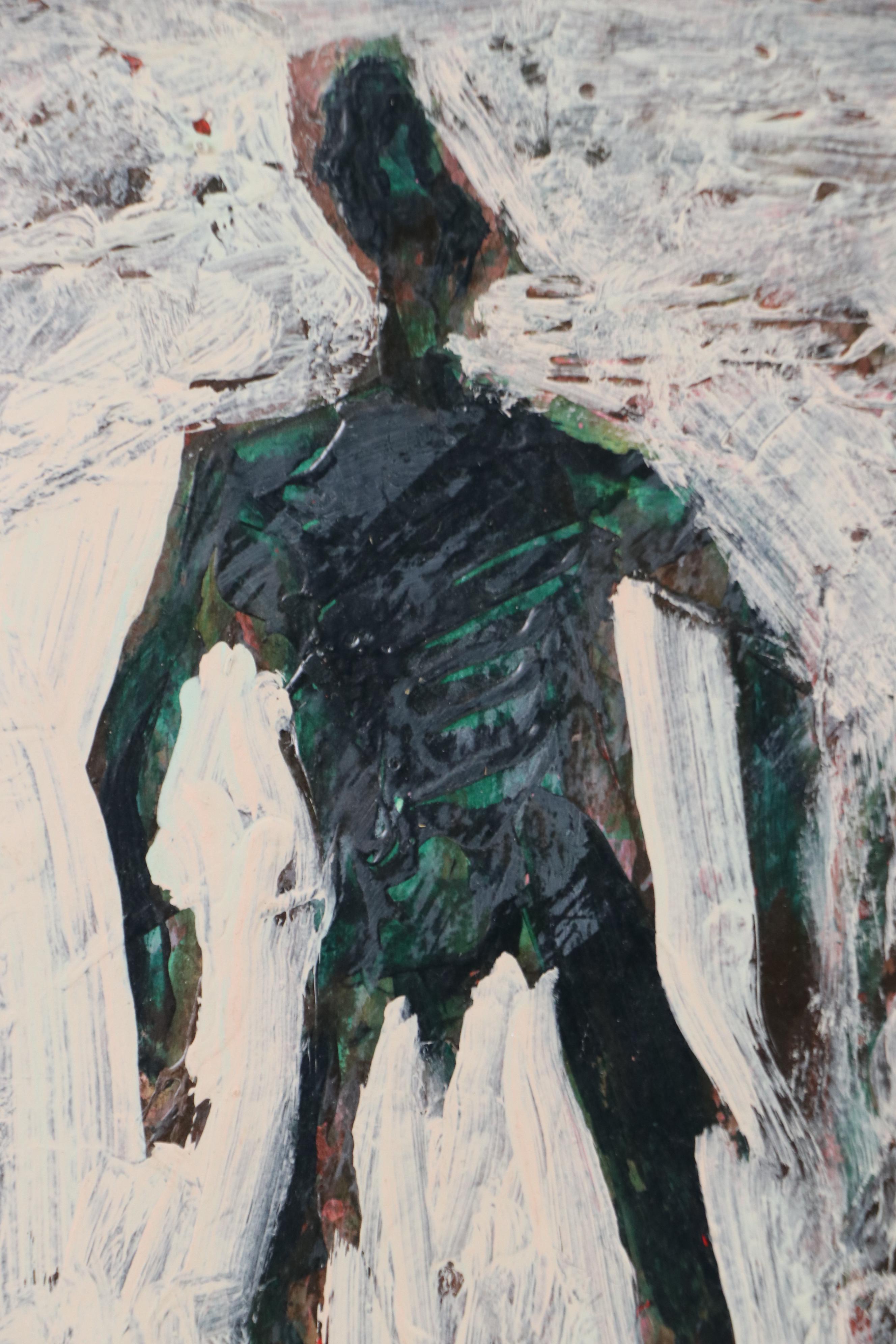 Harry Hilson Modern Figural Oil Painting "Three Wise Men," Late 20th Century