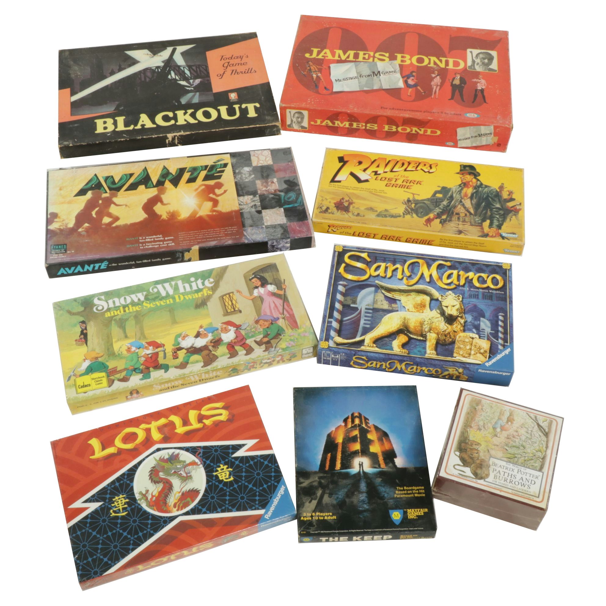 Indiana Jones, James Bond & Other Adventure Board Games