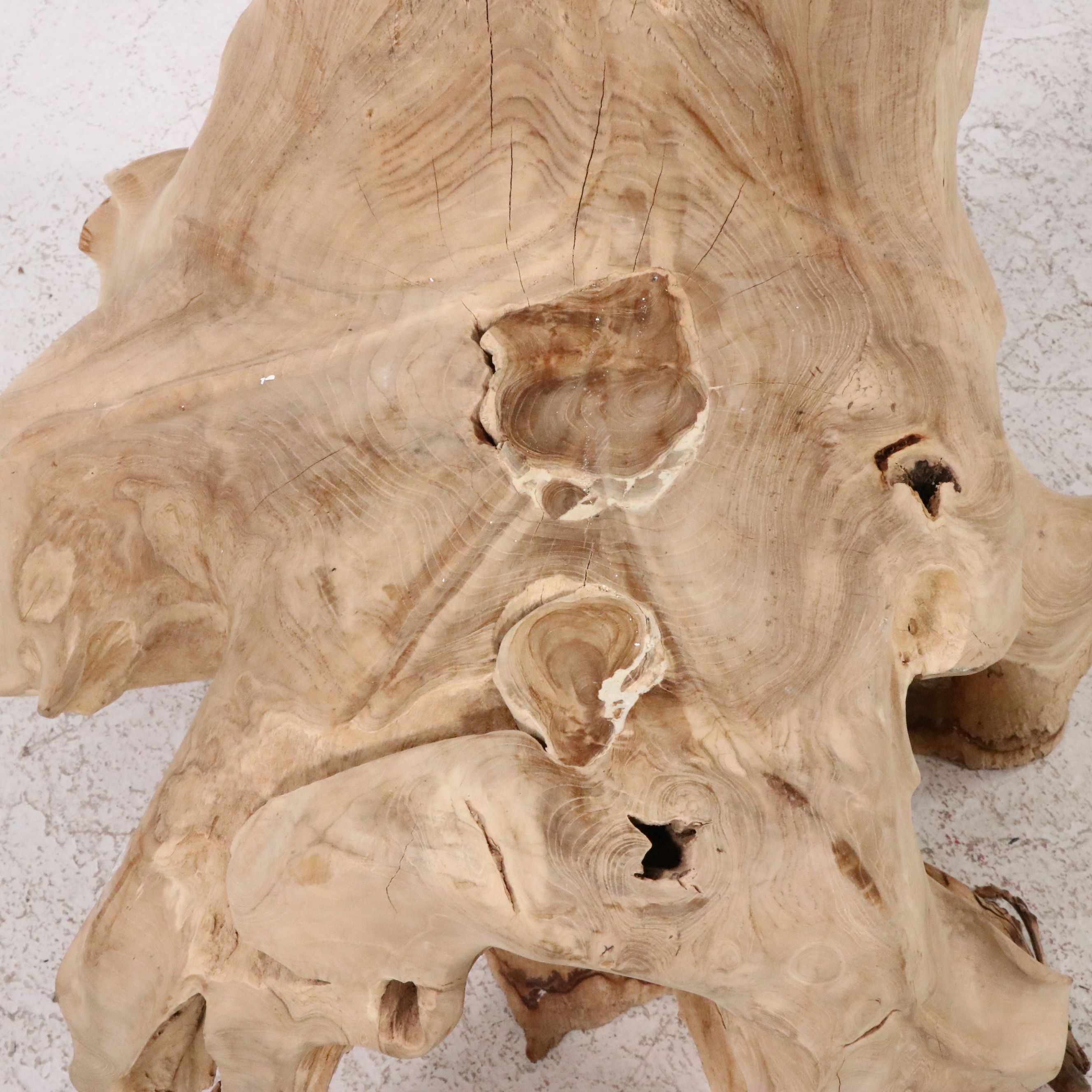 Hand-Carved Teak Wood Root Chair