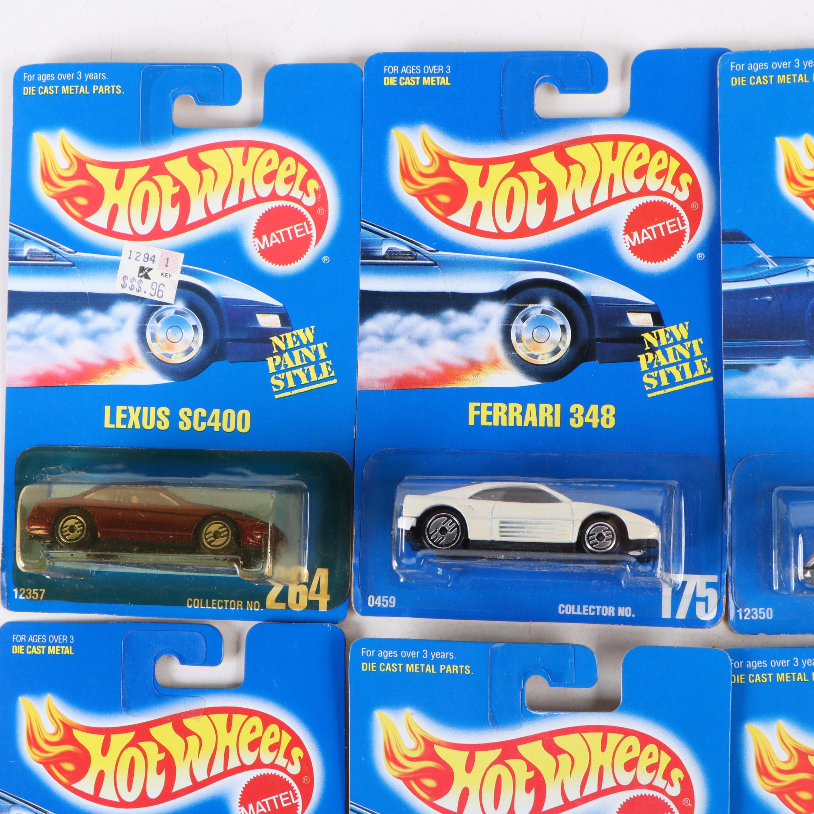 Hot Wheels "3-Window '34," "BMW 350i" and More Blue Back Toy Cars, 1991