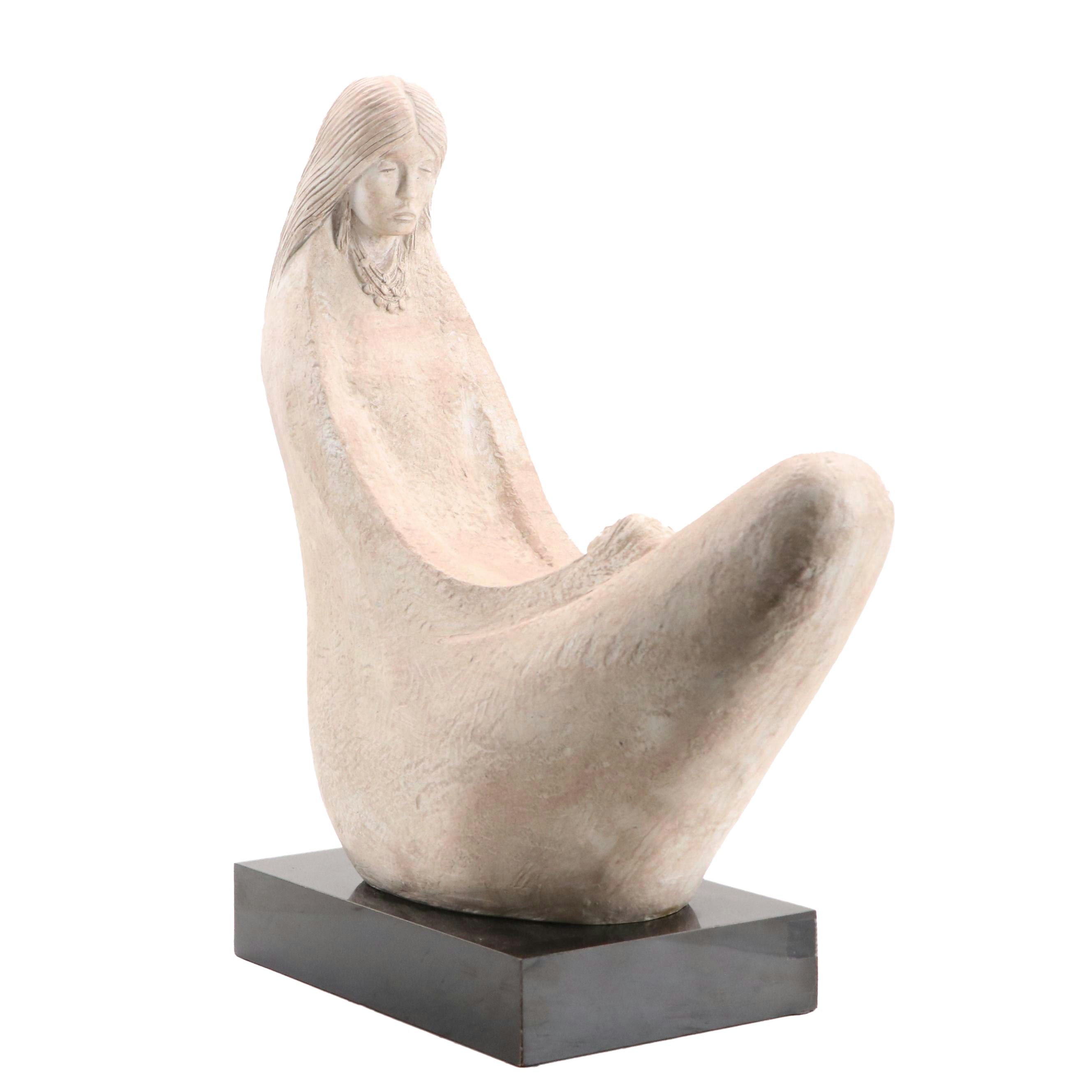 Acoma Austin Productions Inc. Painted Cast Plaster Sculpture, 1982