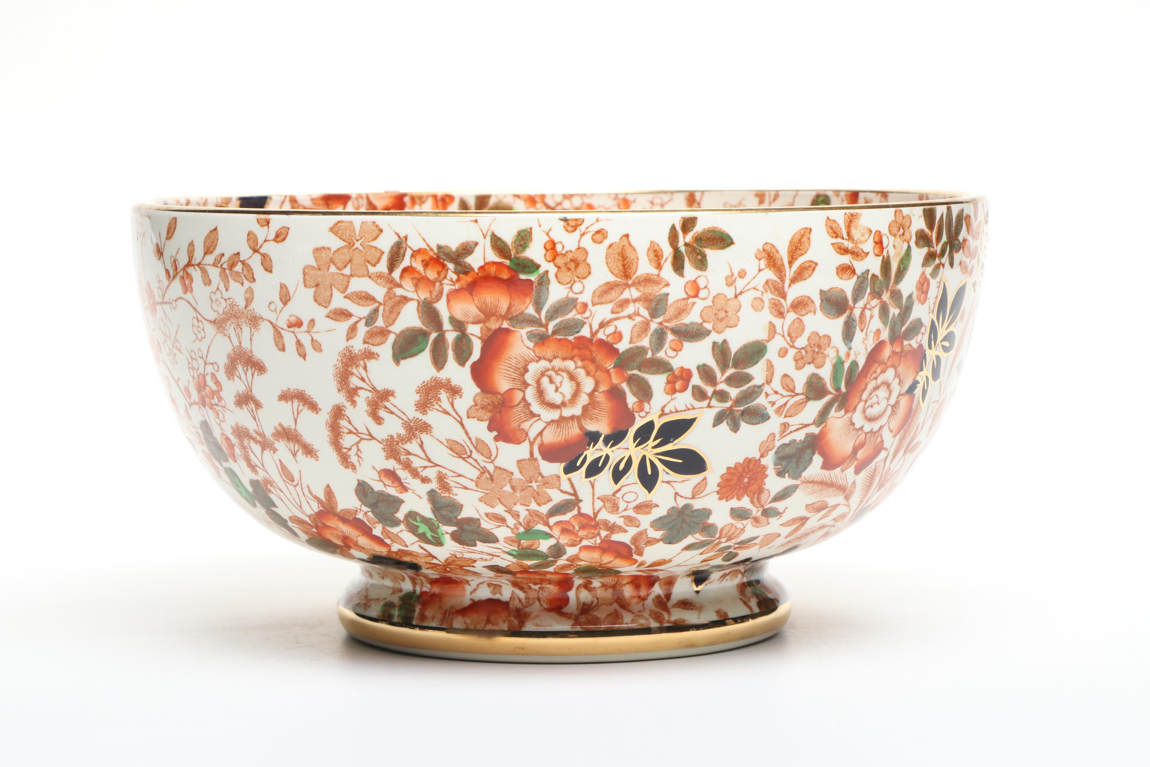 Royal Cauldon "Bittersweet" Ceramic Centerpiece Bowl