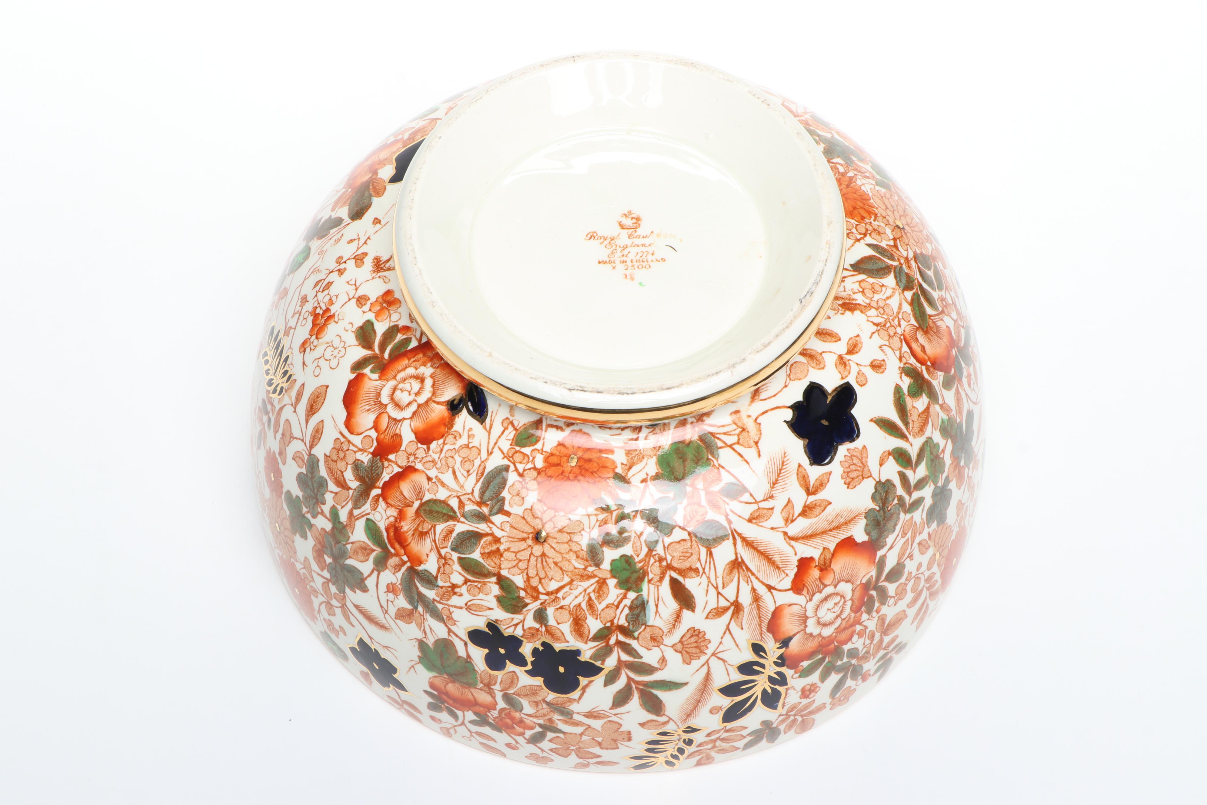 Royal Cauldon "Bittersweet" Ceramic Centerpiece Bowl