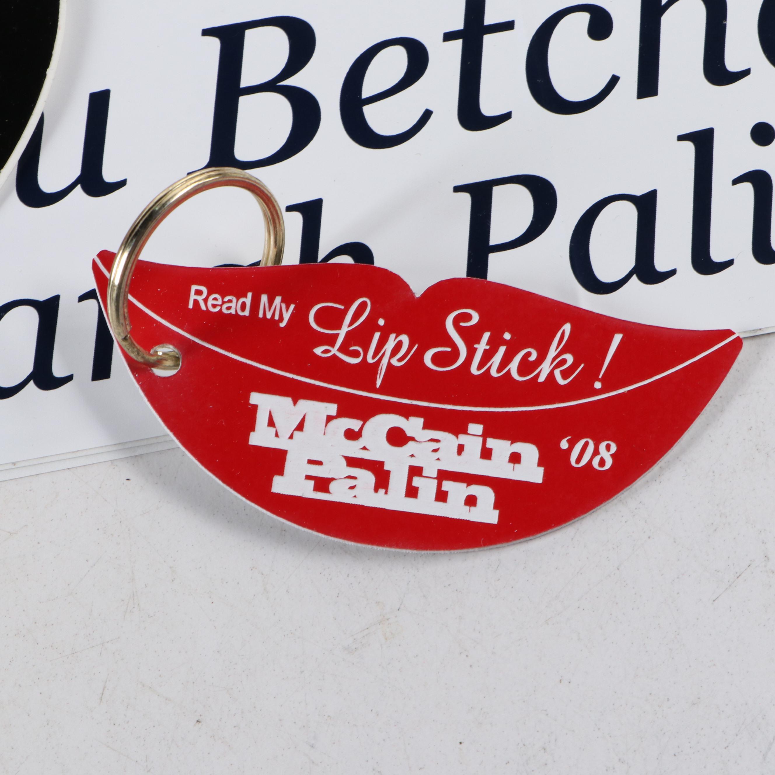 Mitt Romney, Sarah Palin with Other Political Pinbacks, Doll and More