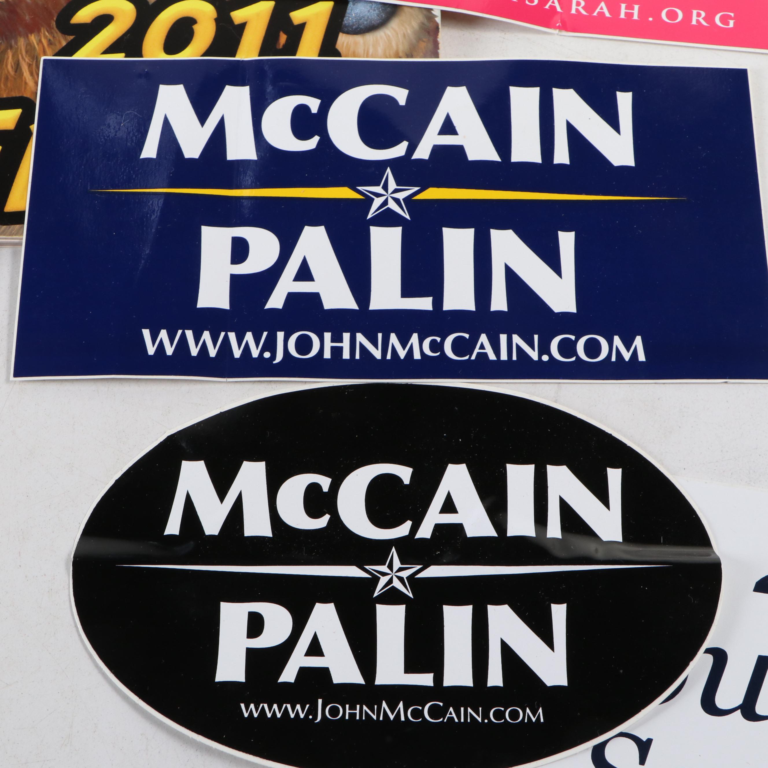 Mitt Romney, Sarah Palin with Other Political Pinbacks, Doll and More