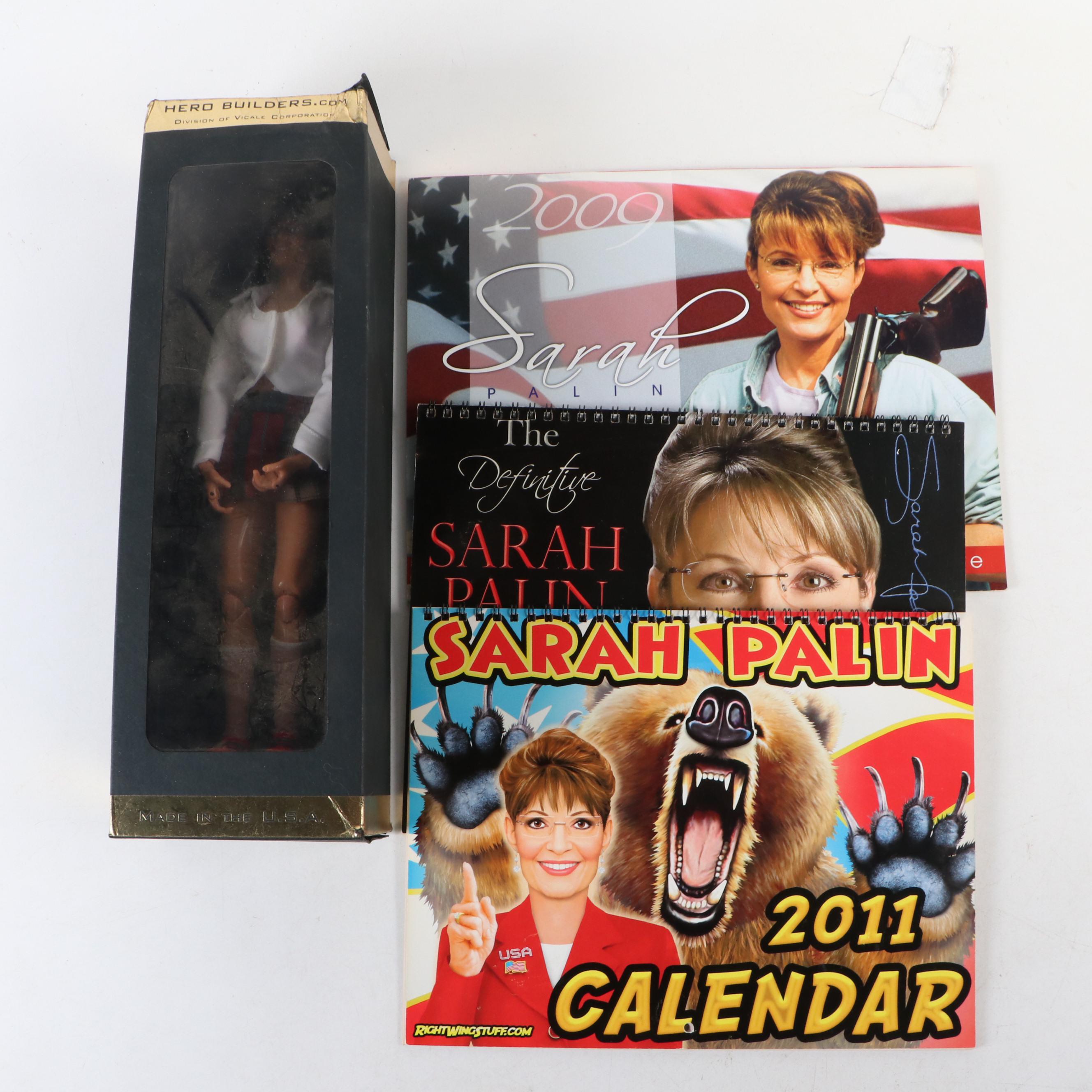 Mitt Romney, Sarah Palin with Other Political Pinbacks, Doll and More