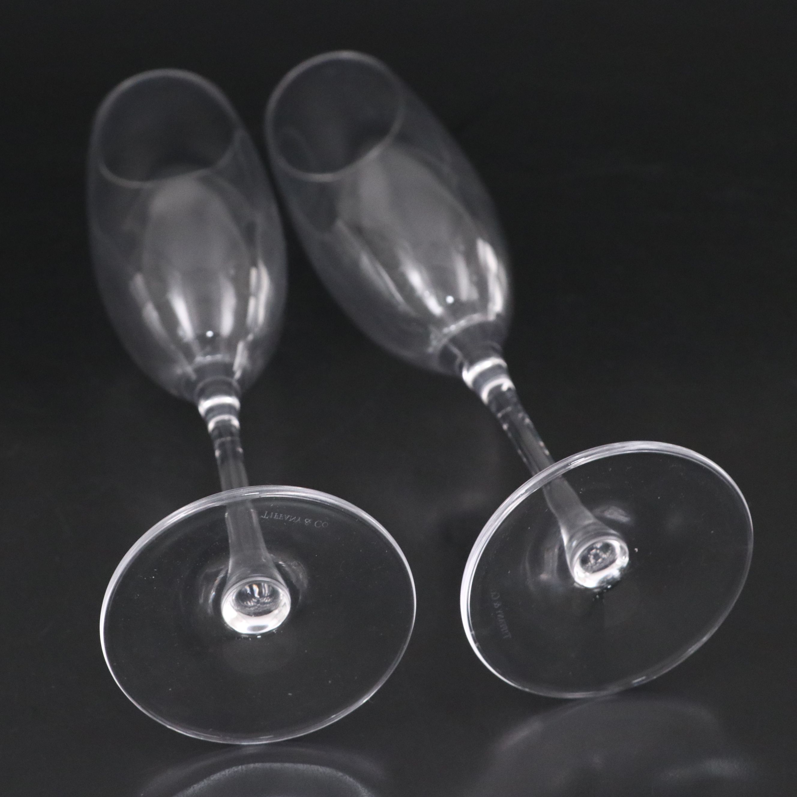 Tiffany and Co. Crystal Champagne Glasses