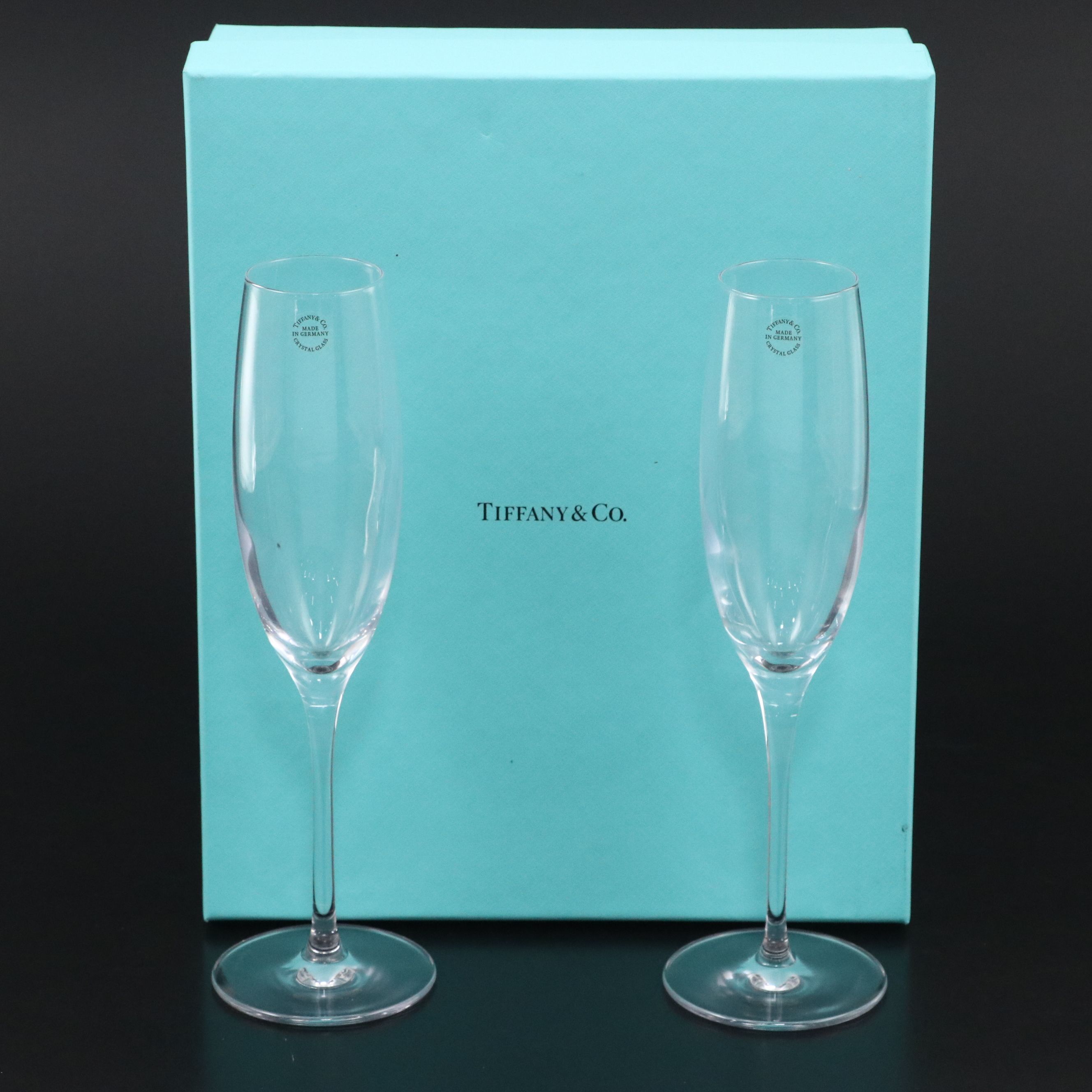 Tiffany and Co. Crystal Champagne Glasses