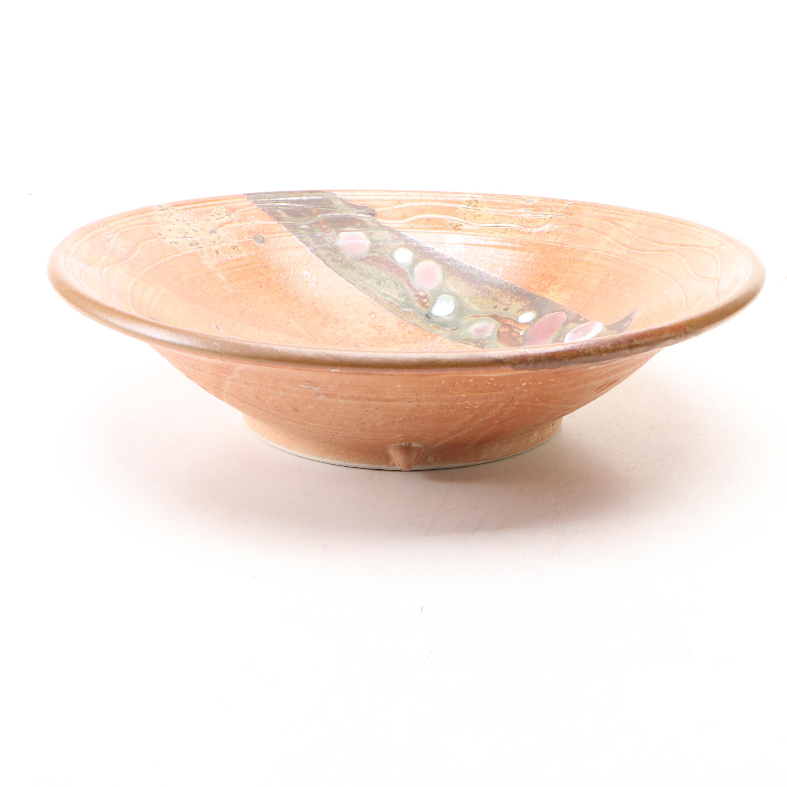 Artisan Made Wheel Thrown Ceramic Pitcher and Bowl