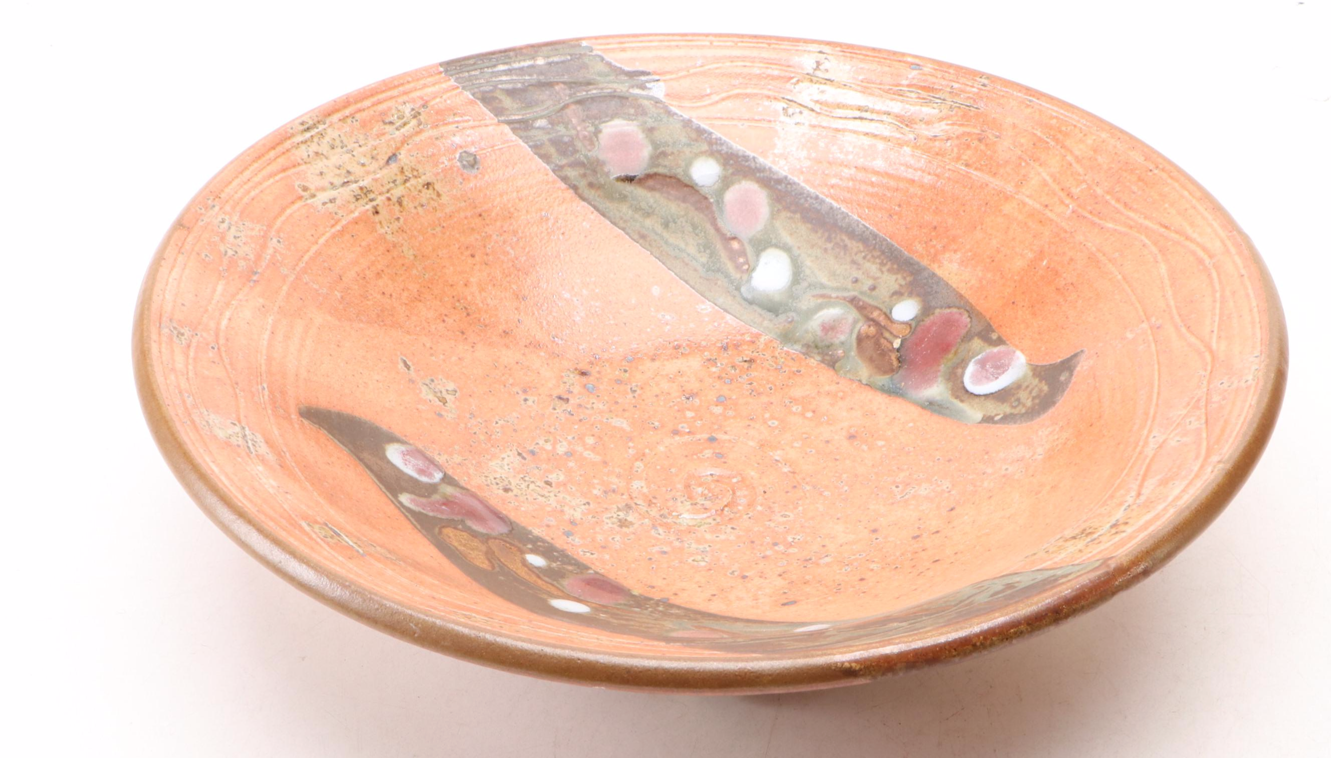 Artisan Made Wheel Thrown Ceramic Pitcher and Bowl