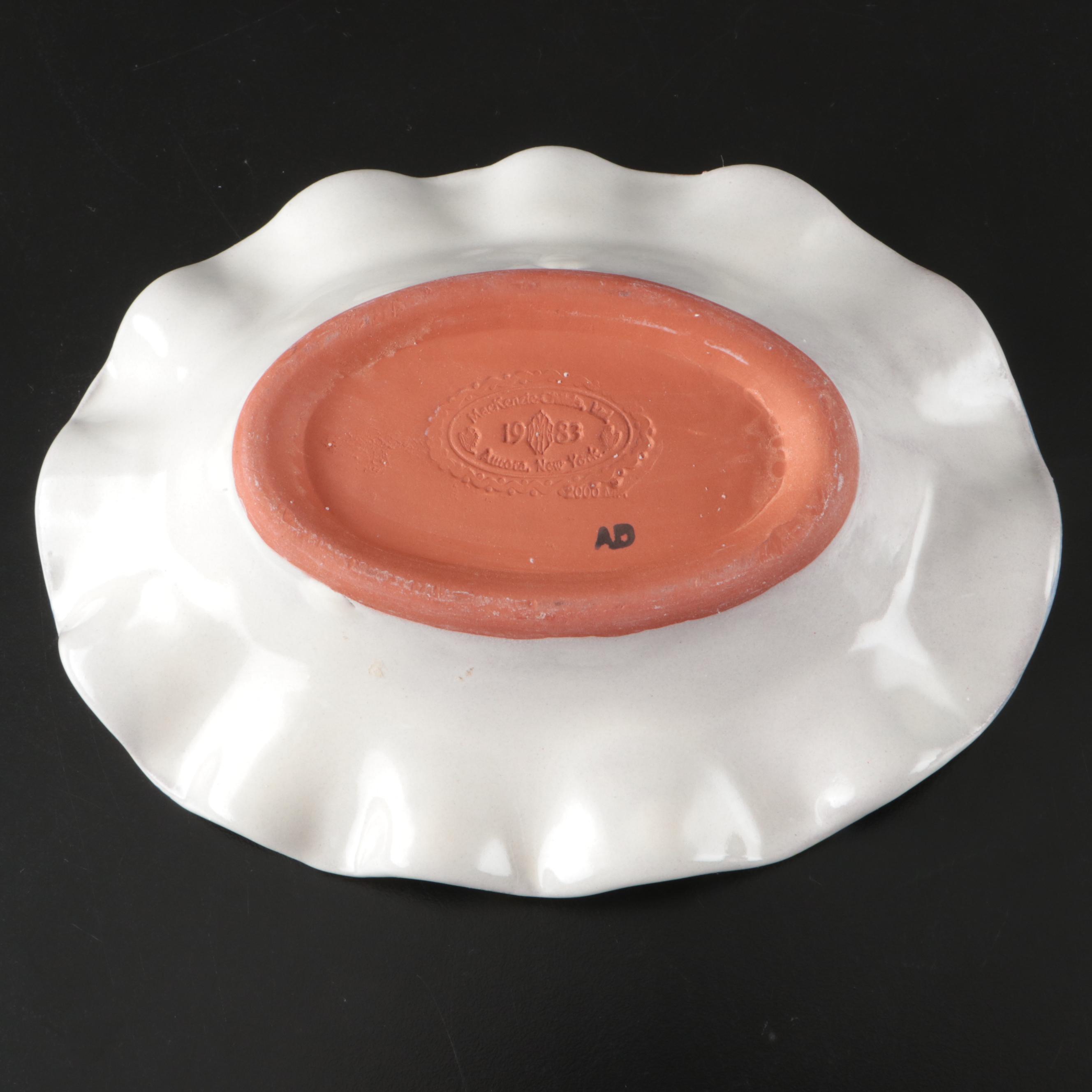 MacKenzie-Childs "Myrtle" and "Summer Frock" Ceramic Oval Dishes