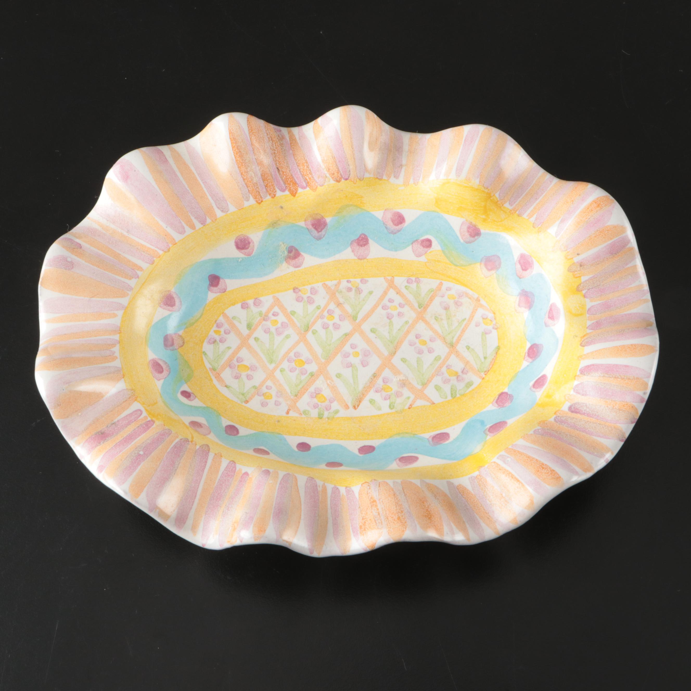MacKenzie-Childs "Myrtle" and "Summer Frock" Ceramic Oval Dishes