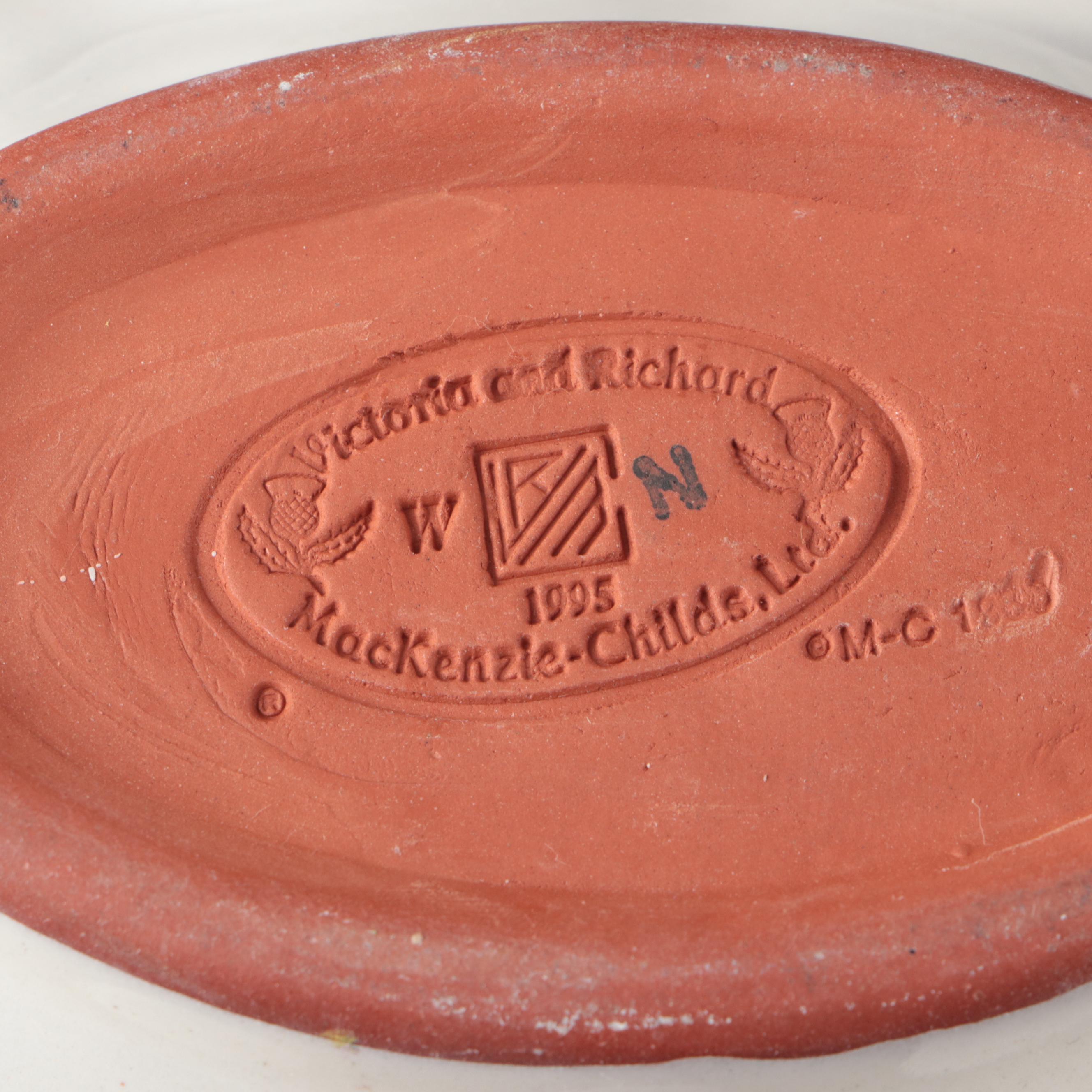 MacKenzie-Childs "Myrtle" and "Summer Frock" Ceramic Oval Dishes