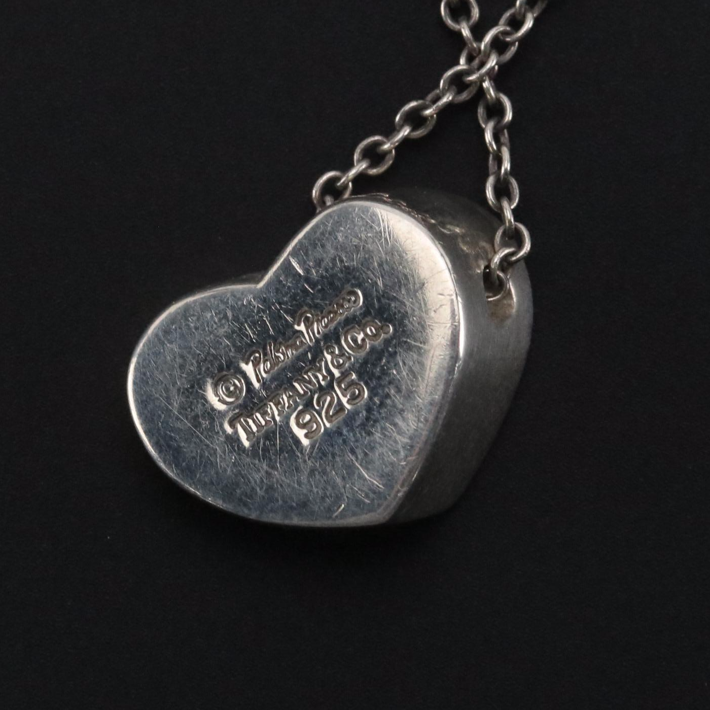 Paloma Picasso for Tiffany & Co. Sterling Diamond Heart Necklace in Box