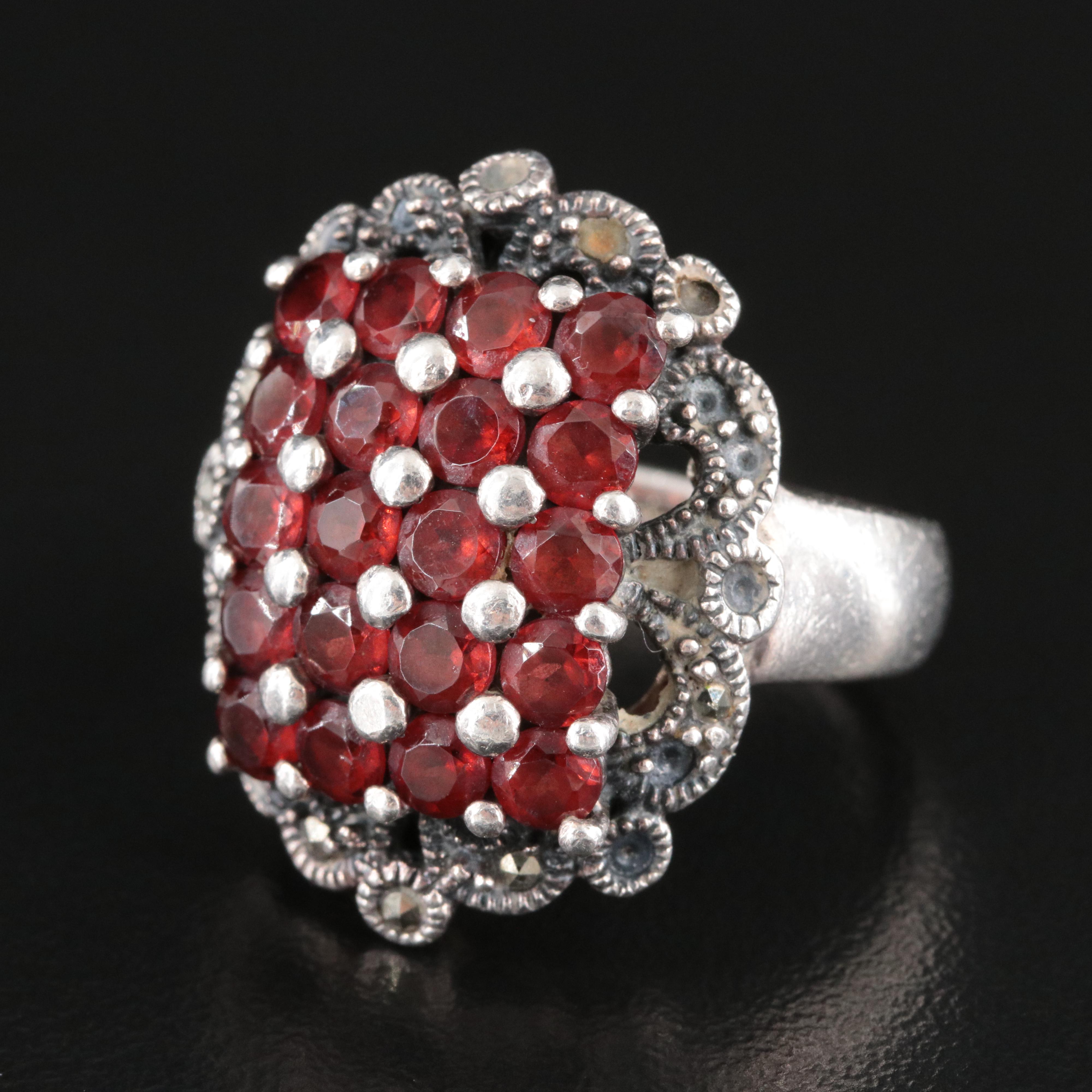 Sterling and Marcasite Victorian Style Ring