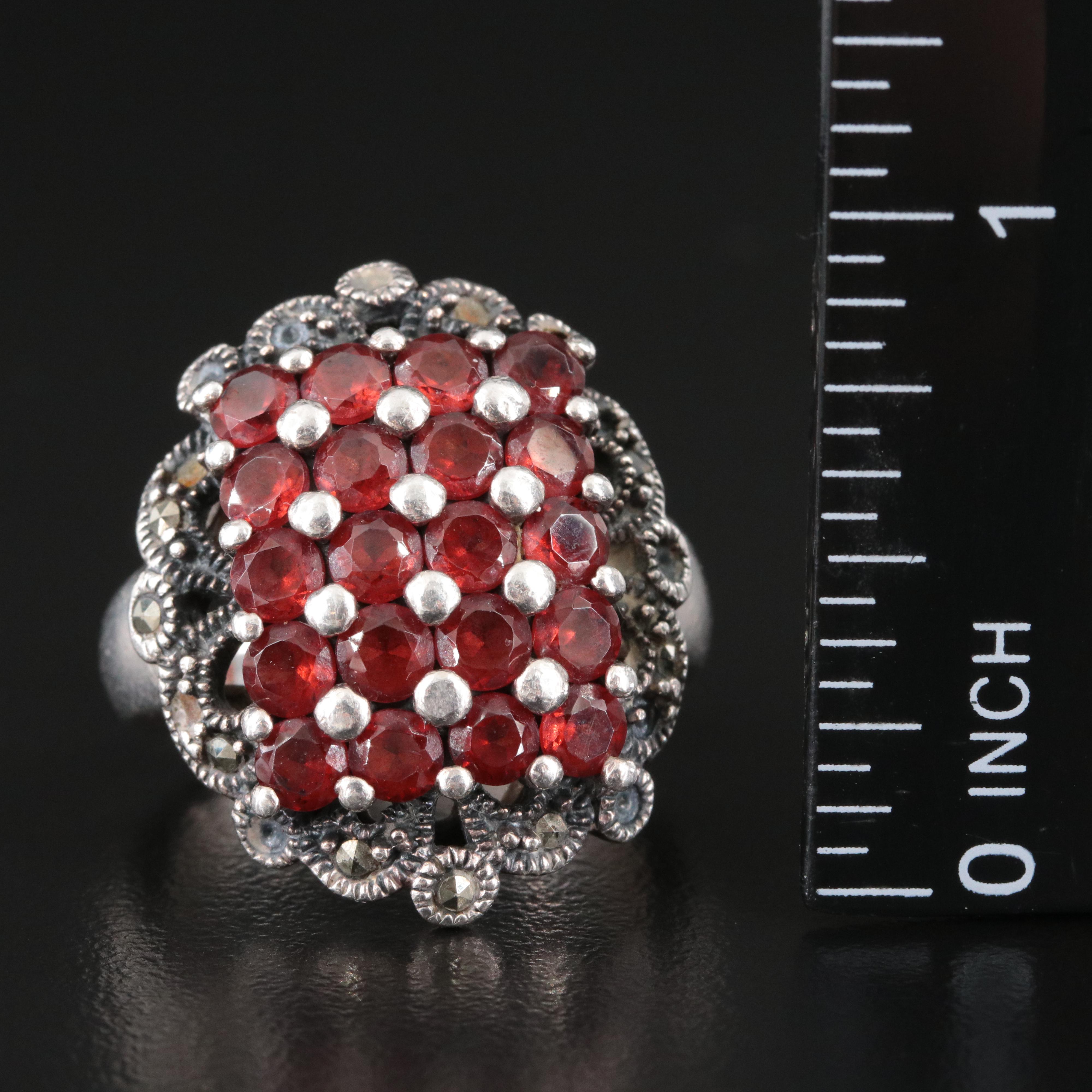 Sterling and Marcasite Victorian Style Ring