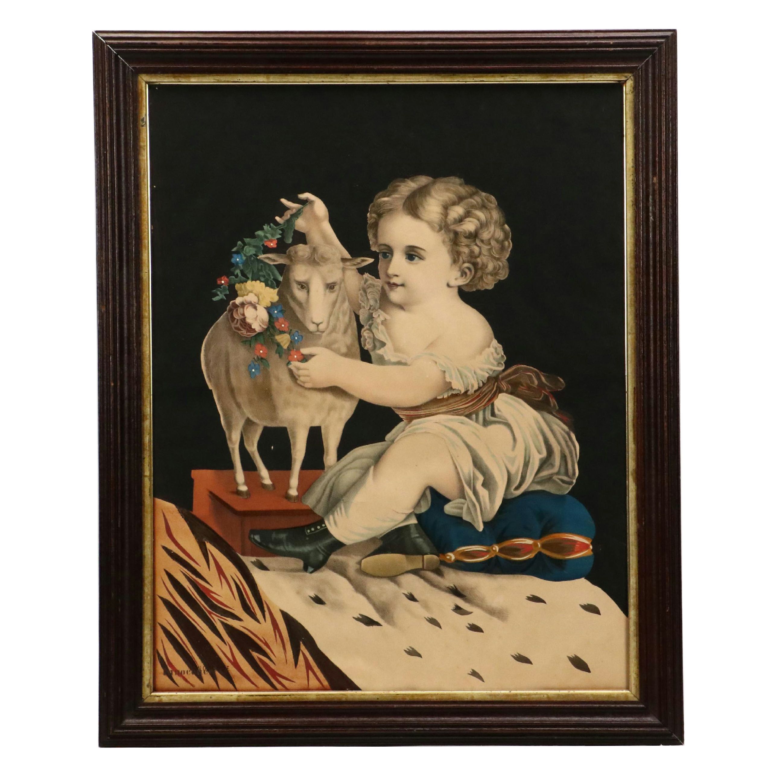 Hand-Colored Lithograph After Thomas Kelly "Innocence," 19th Century