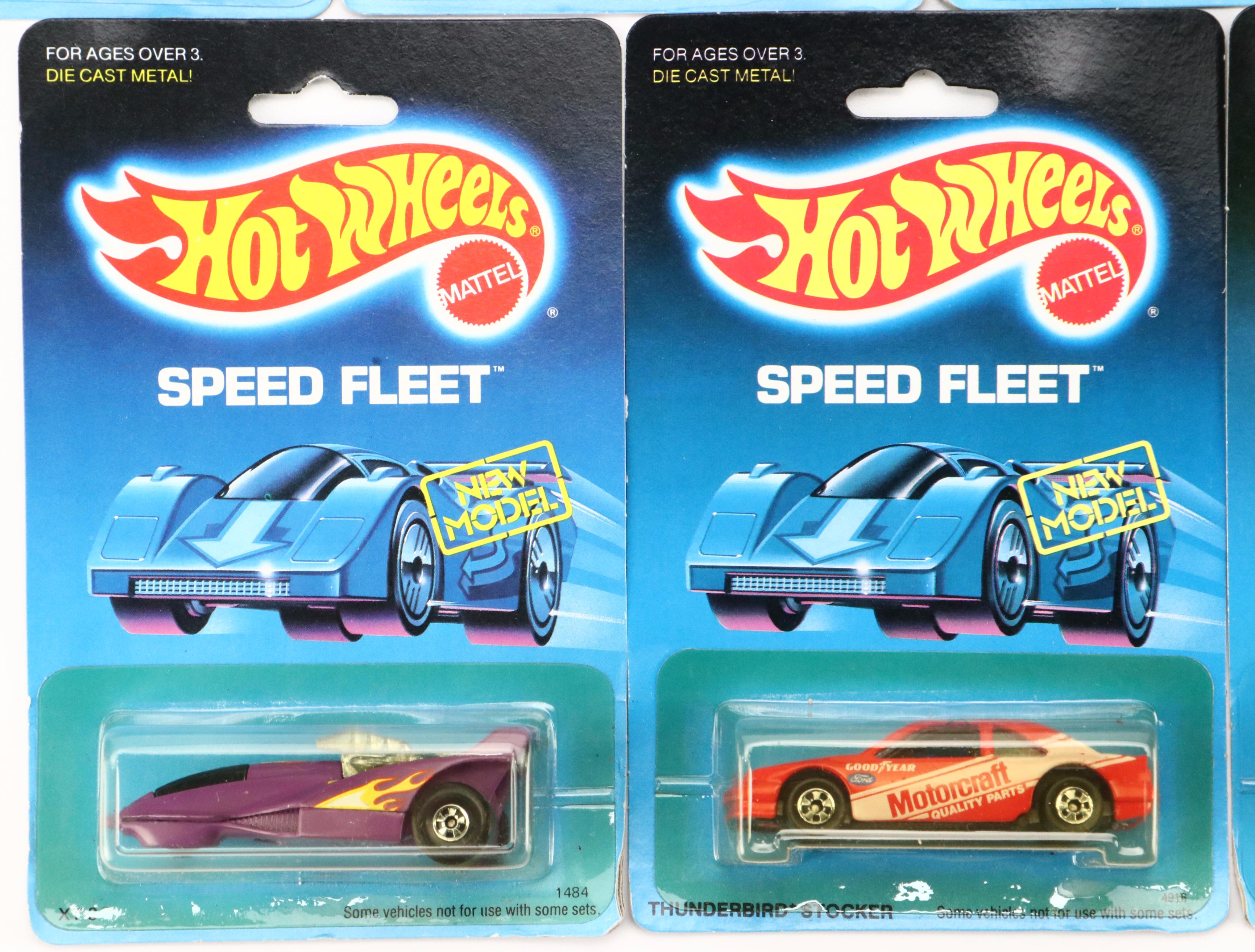 Hot Wheels "Ferrari F40" and More Speed Fleet Blue Back Toy Cars, 1988