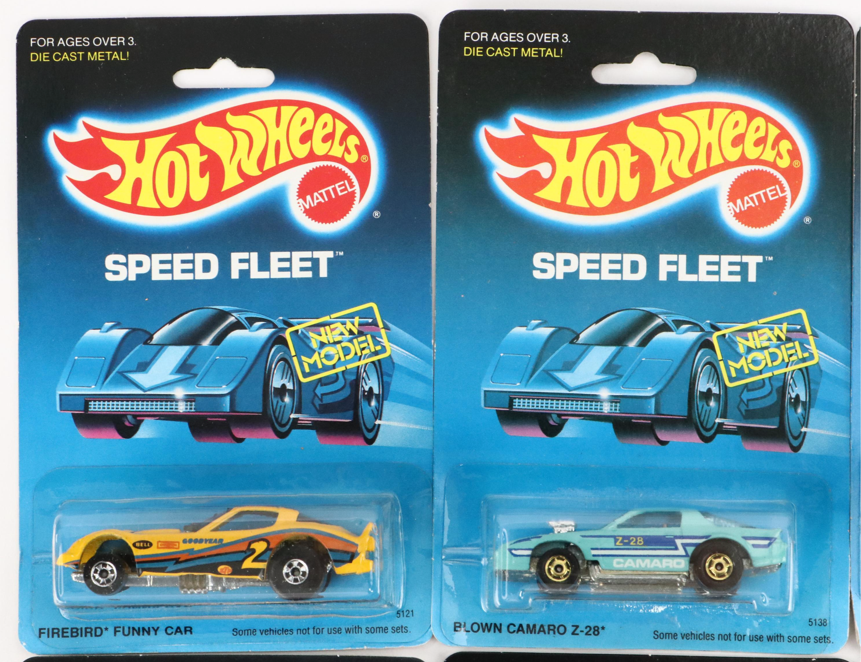 Hot Wheels "Ferrari F40" and More Speed Fleet Blue Back Toy Cars, 1988