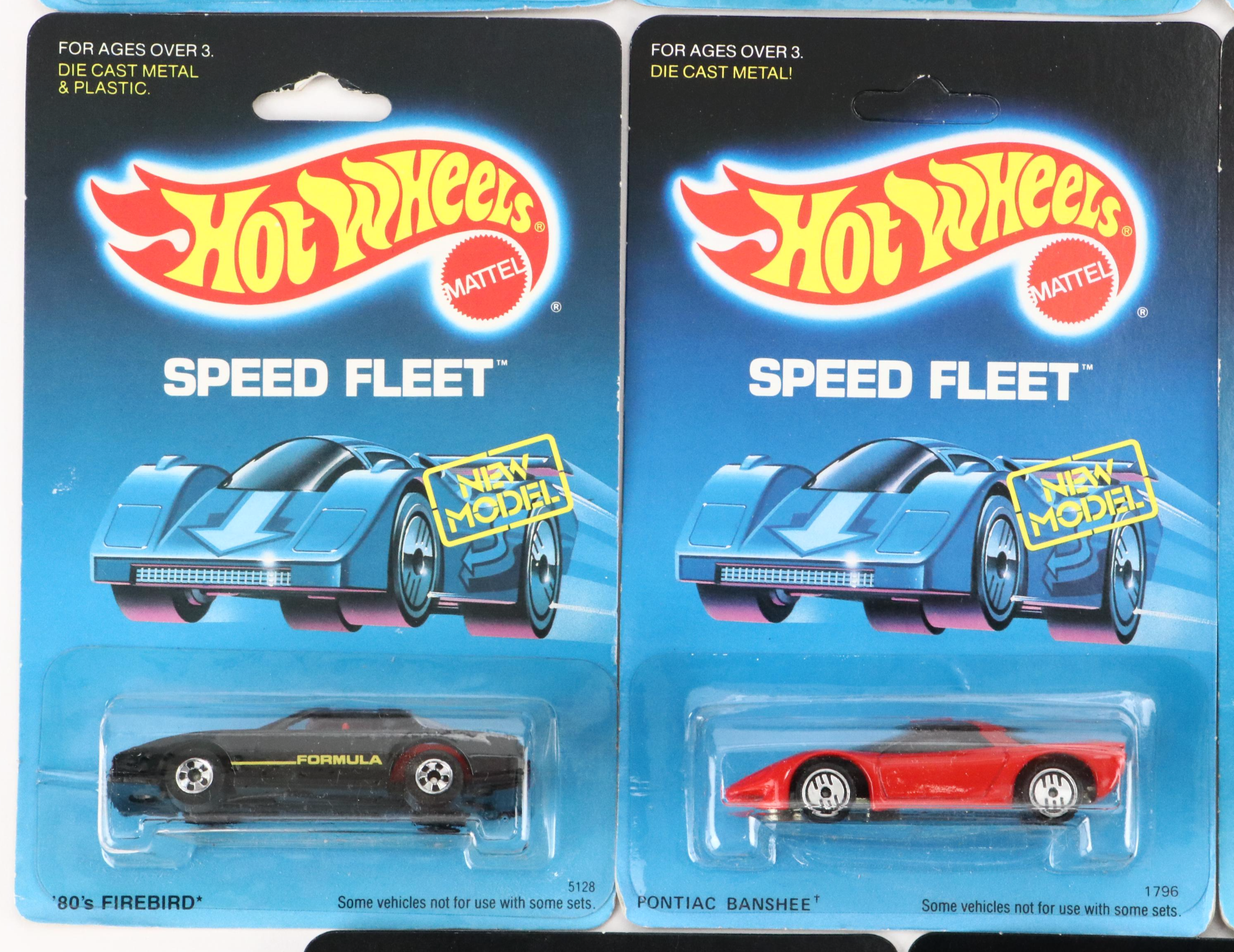 Hot Wheels "Ferrari F40" and More Speed Fleet Blue Back Toy Cars, 1988