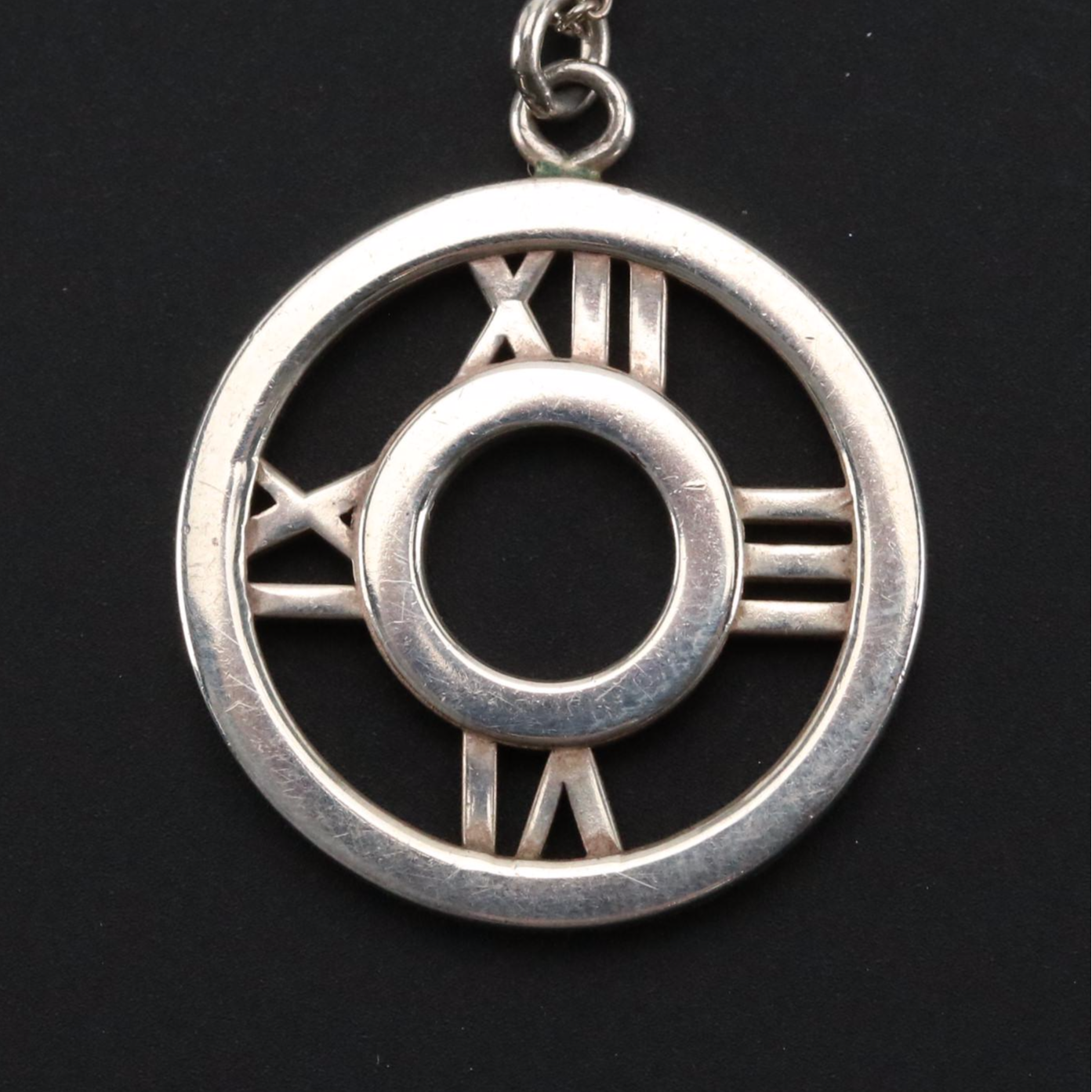 Tiffany & Co. Atlas Sterling Cutout Circle Necklace in Box