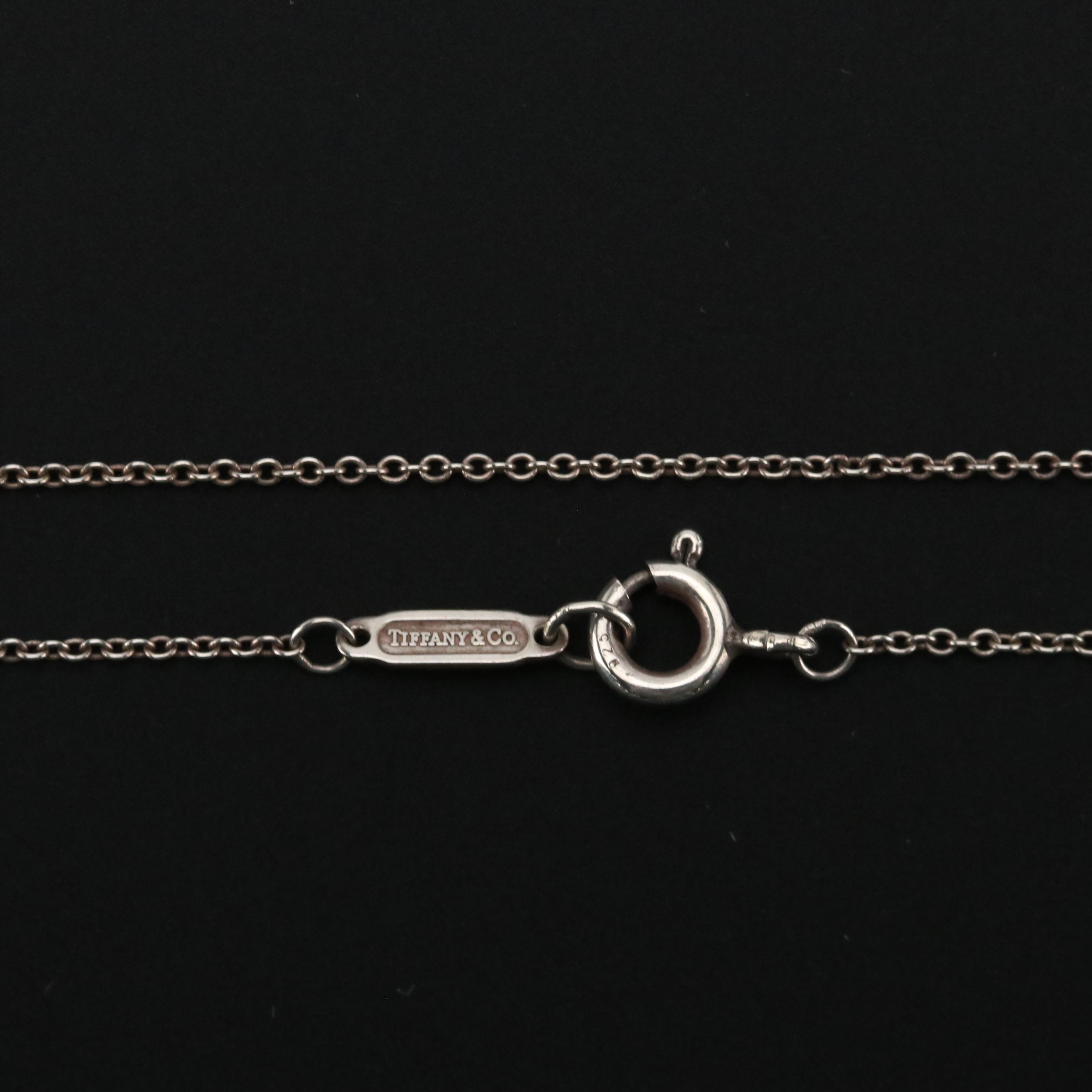 Tiffany & Co. Atlas Sterling Cutout Circle Necklace in Box