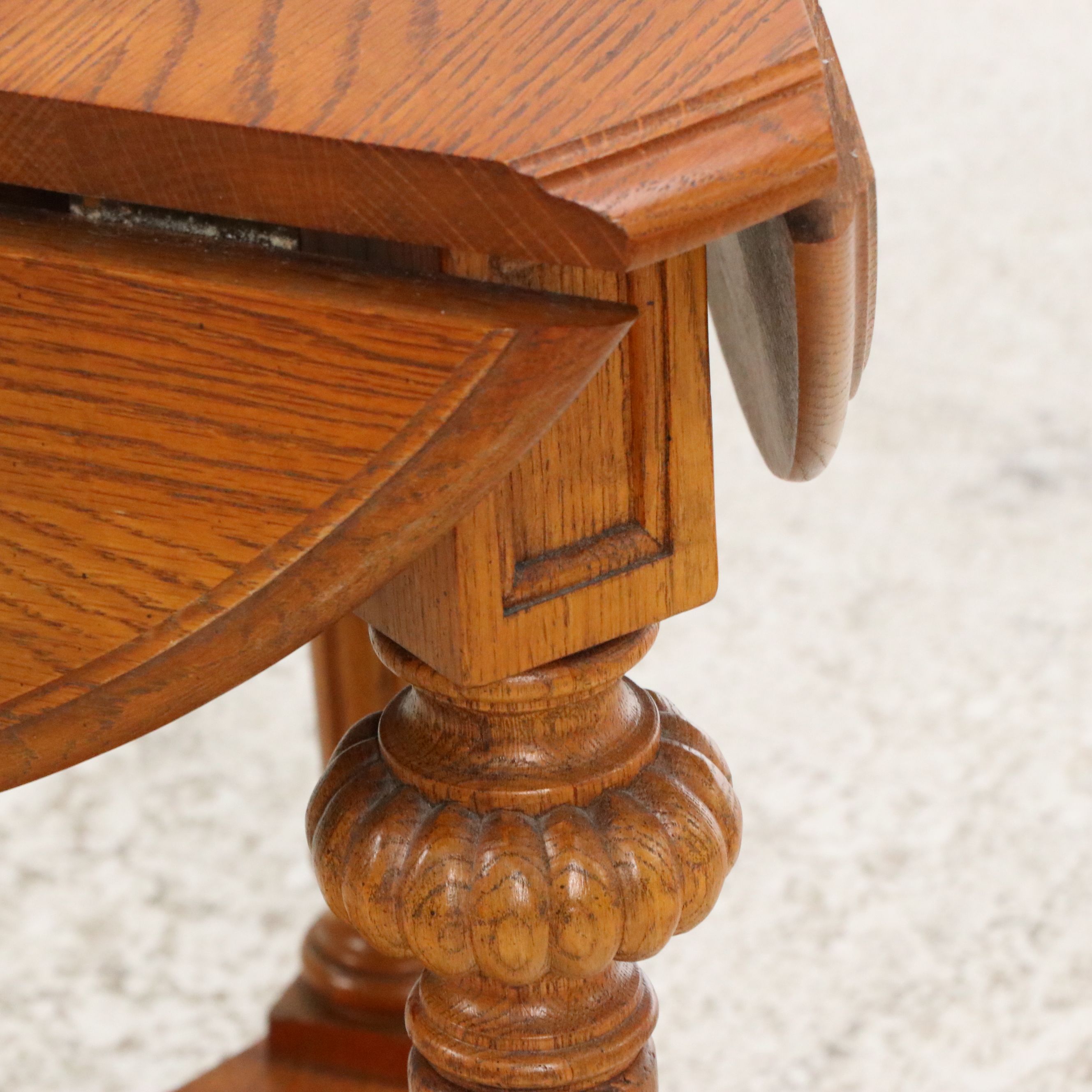 Colonial Style Oak Coffee and End Tables, Mid–Late 20th Century