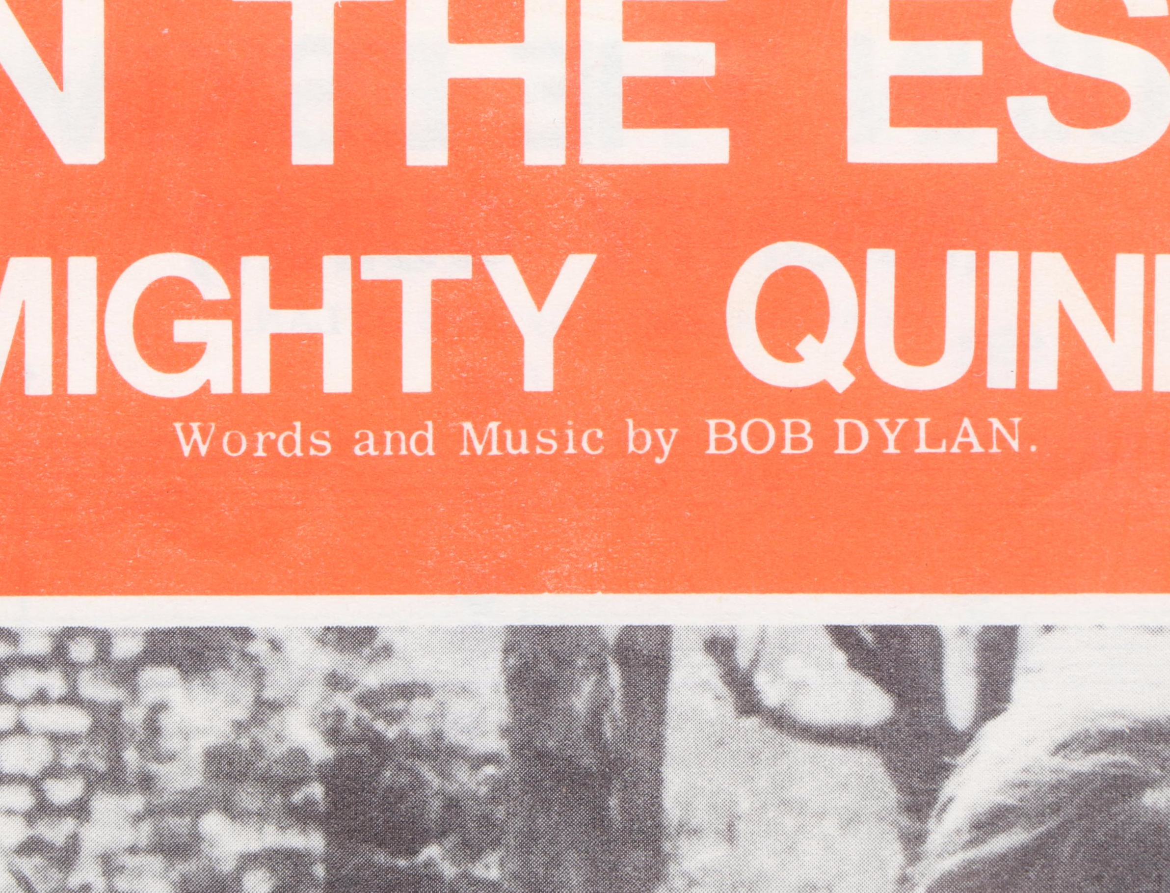Manfred Mann with Bob Dylan "Quinn the Eskimo (Mighty Quinn)" Sheet Music