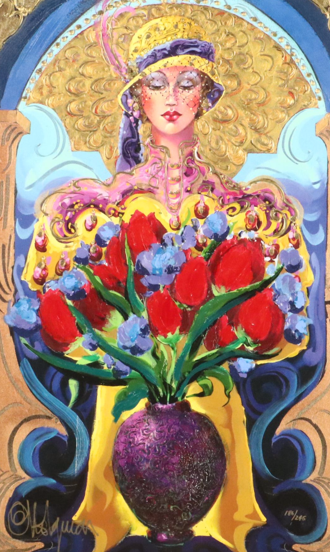 Otto de Souza Aguiar Embellished Giclée "Ariadna," Circa 2000