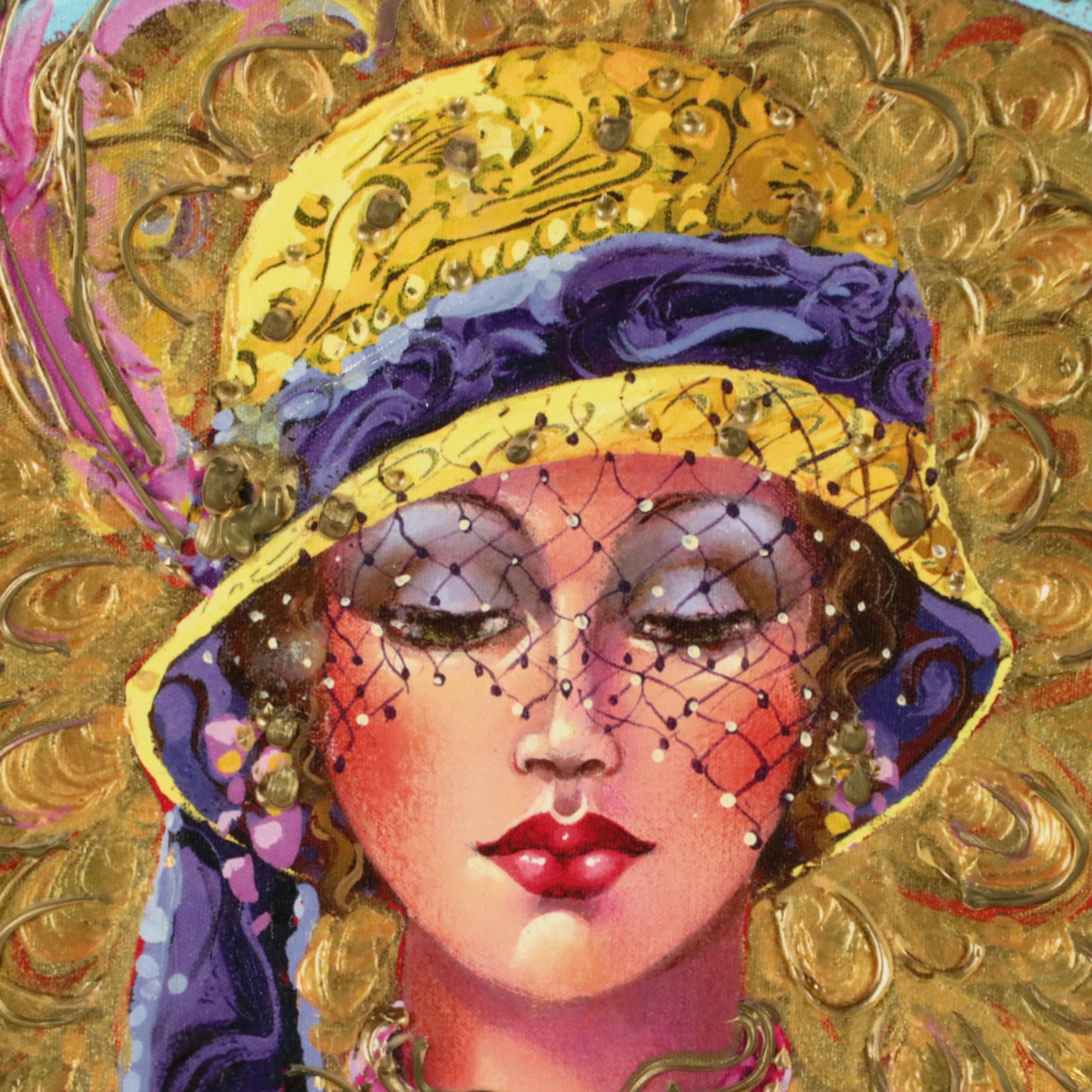 Otto de Souza Aguiar Embellished Giclée "Ariadna," Circa 2000