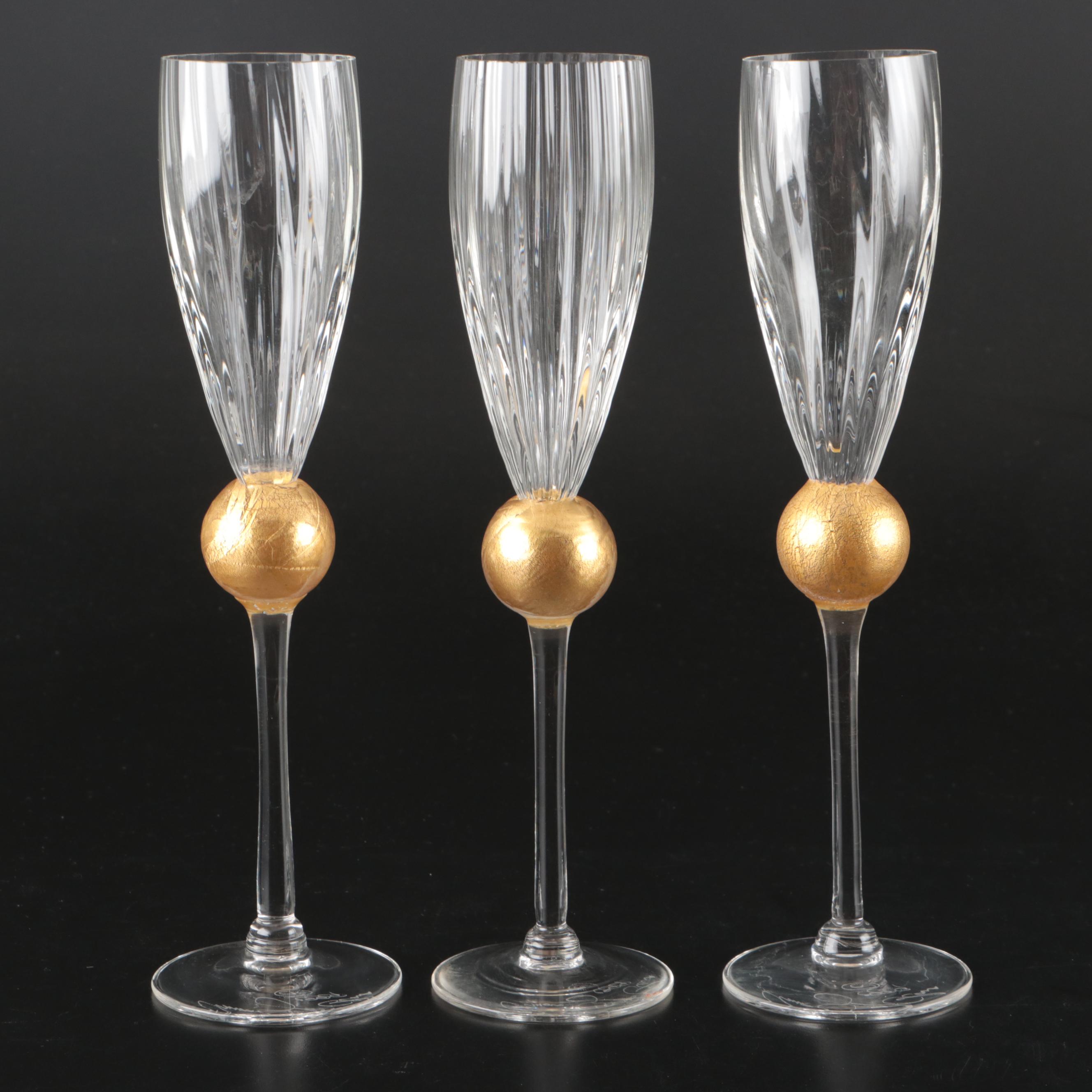 Union Street "Manhattan Gold" Glass Sherry Glasses