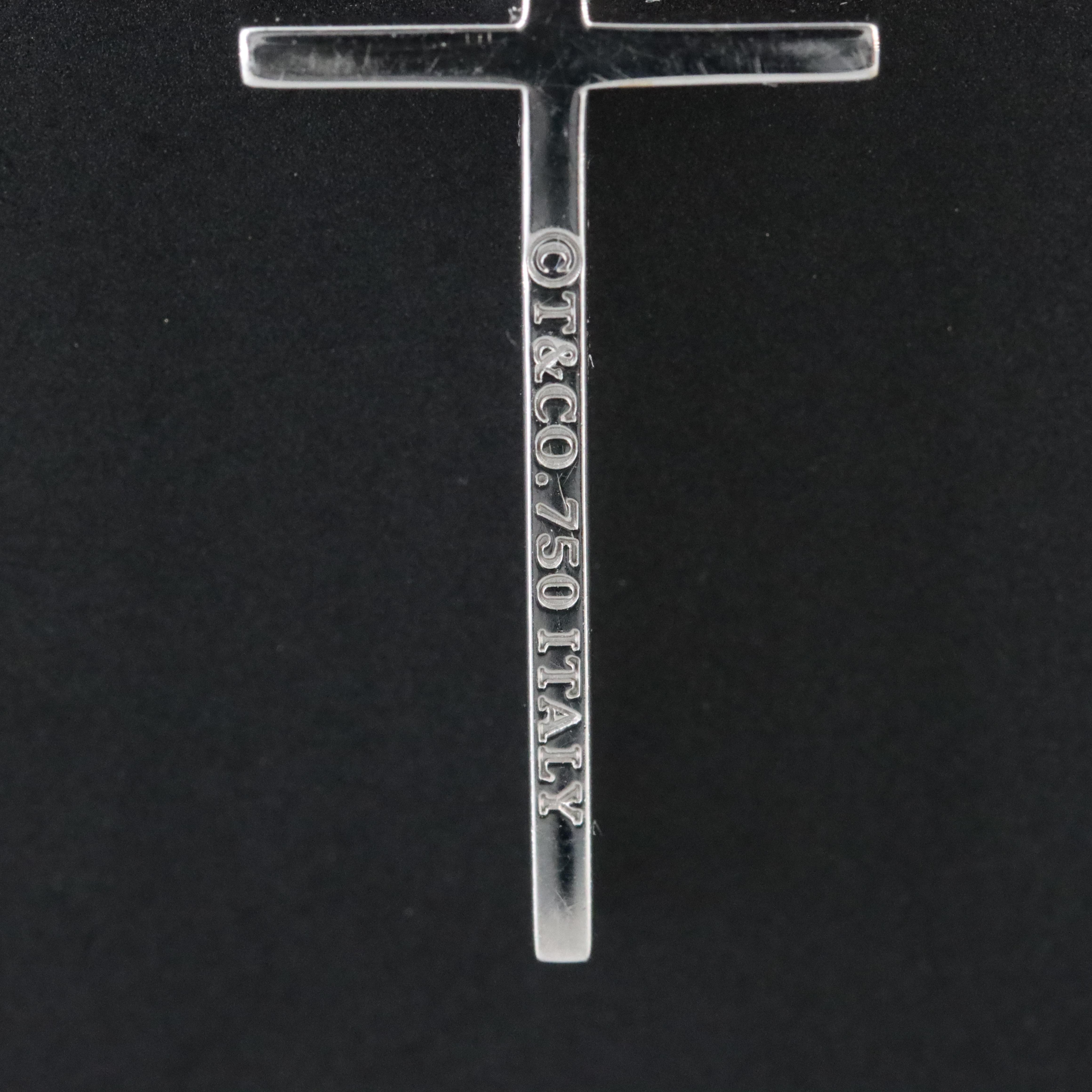 Tiffany & Co. Metro 18K Cross Necklace