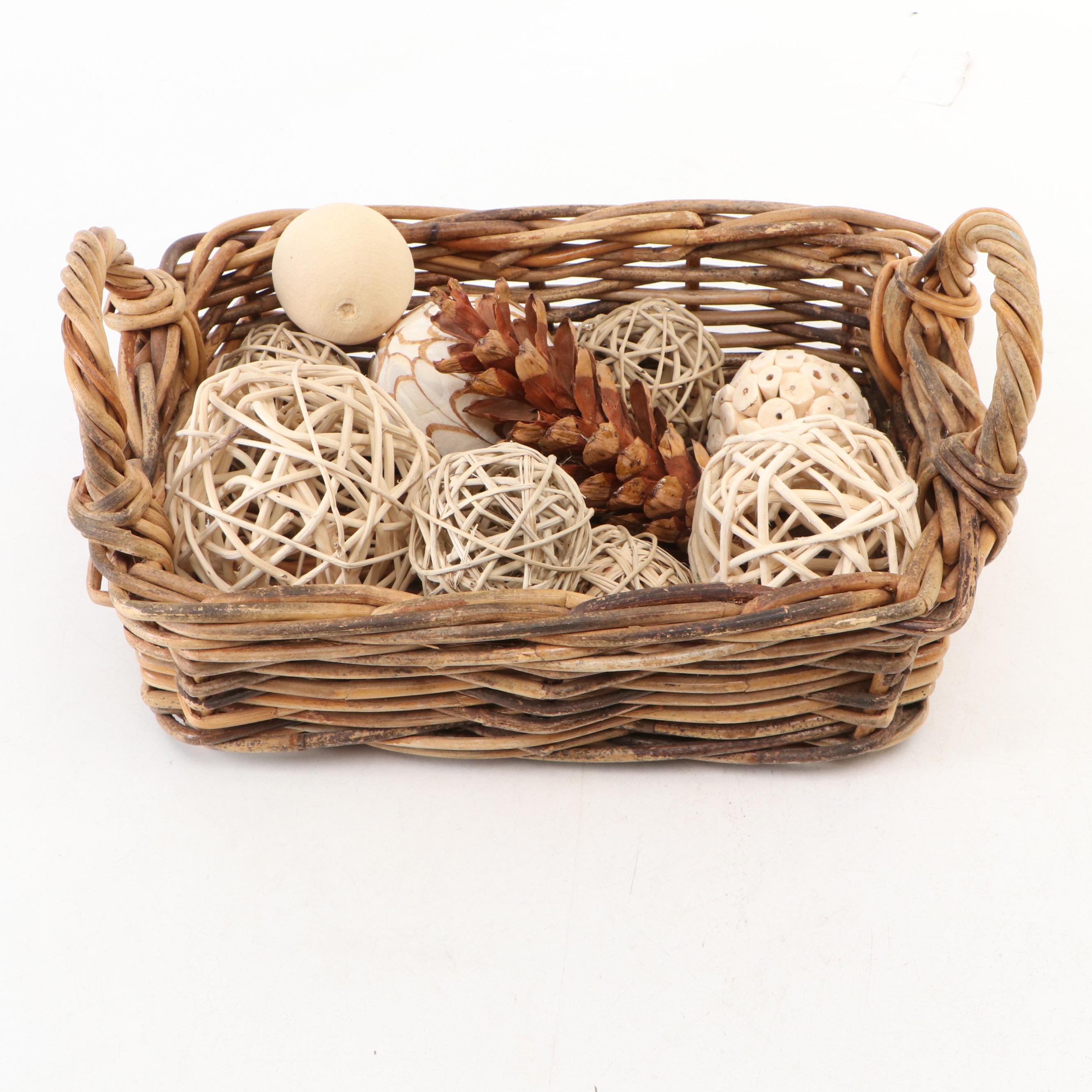 French Provencal Style Ceramic Decorative Canister Set with Other Décor