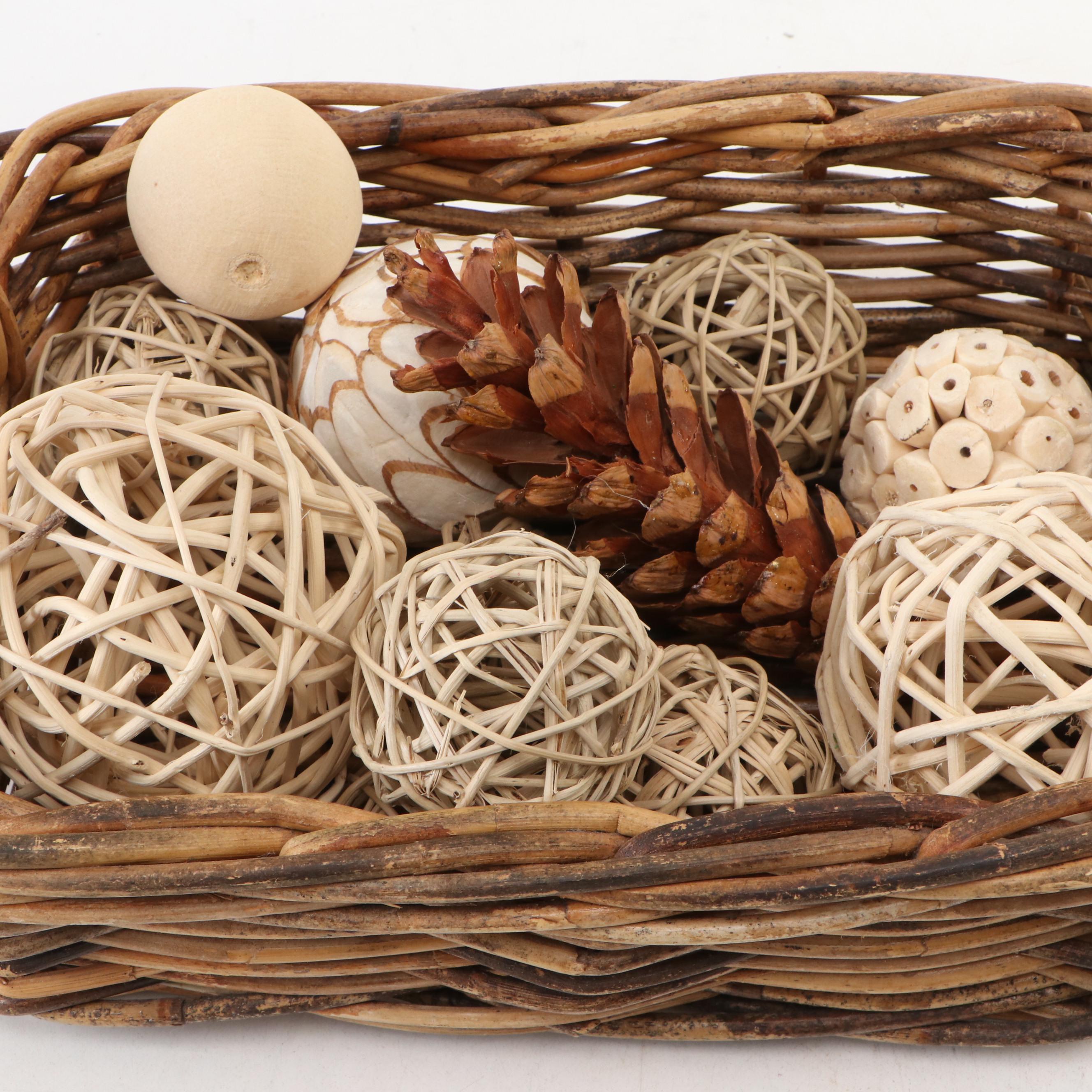 French Provencal Style Ceramic Decorative Canister Set with Other Décor