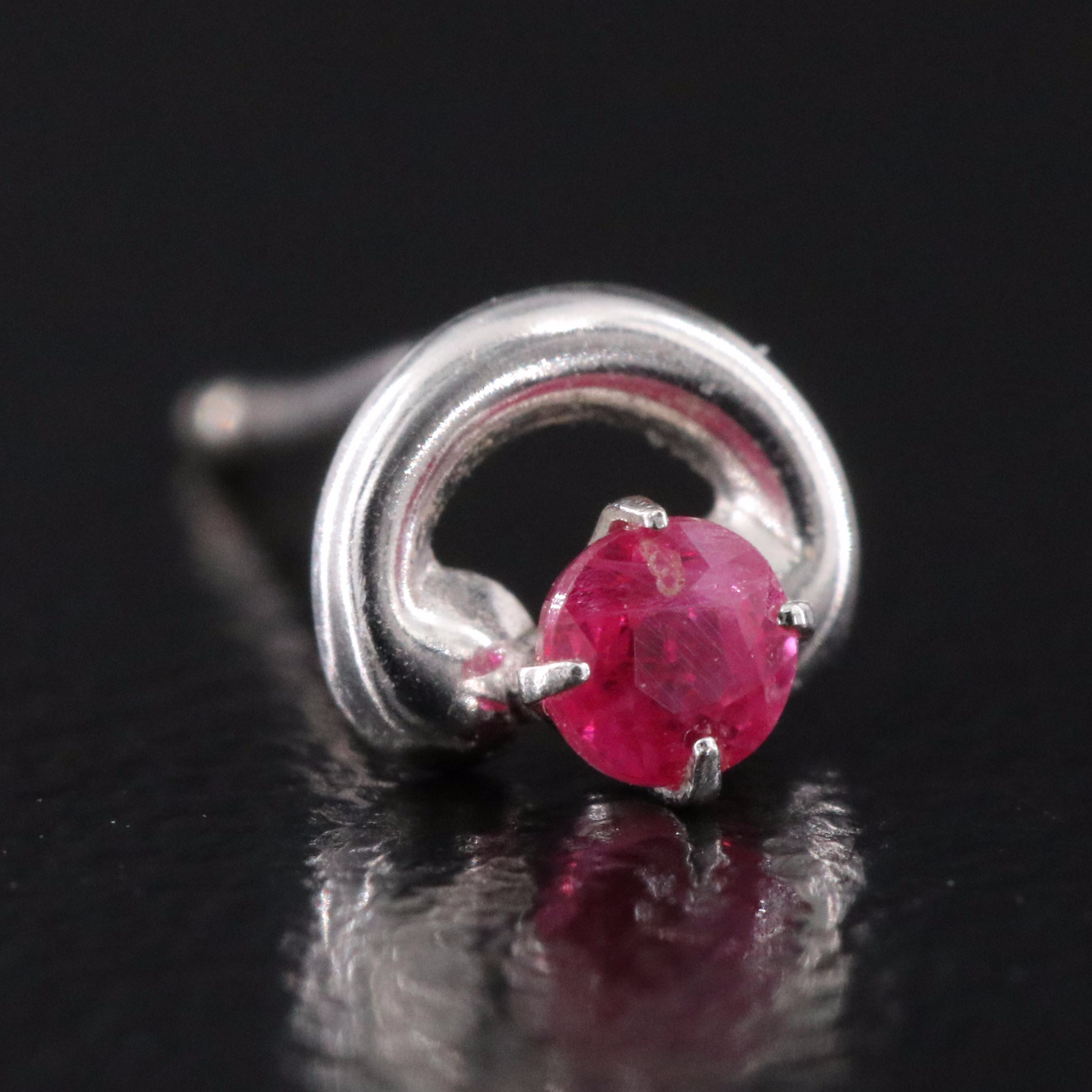14K Ruby Stud Earrings