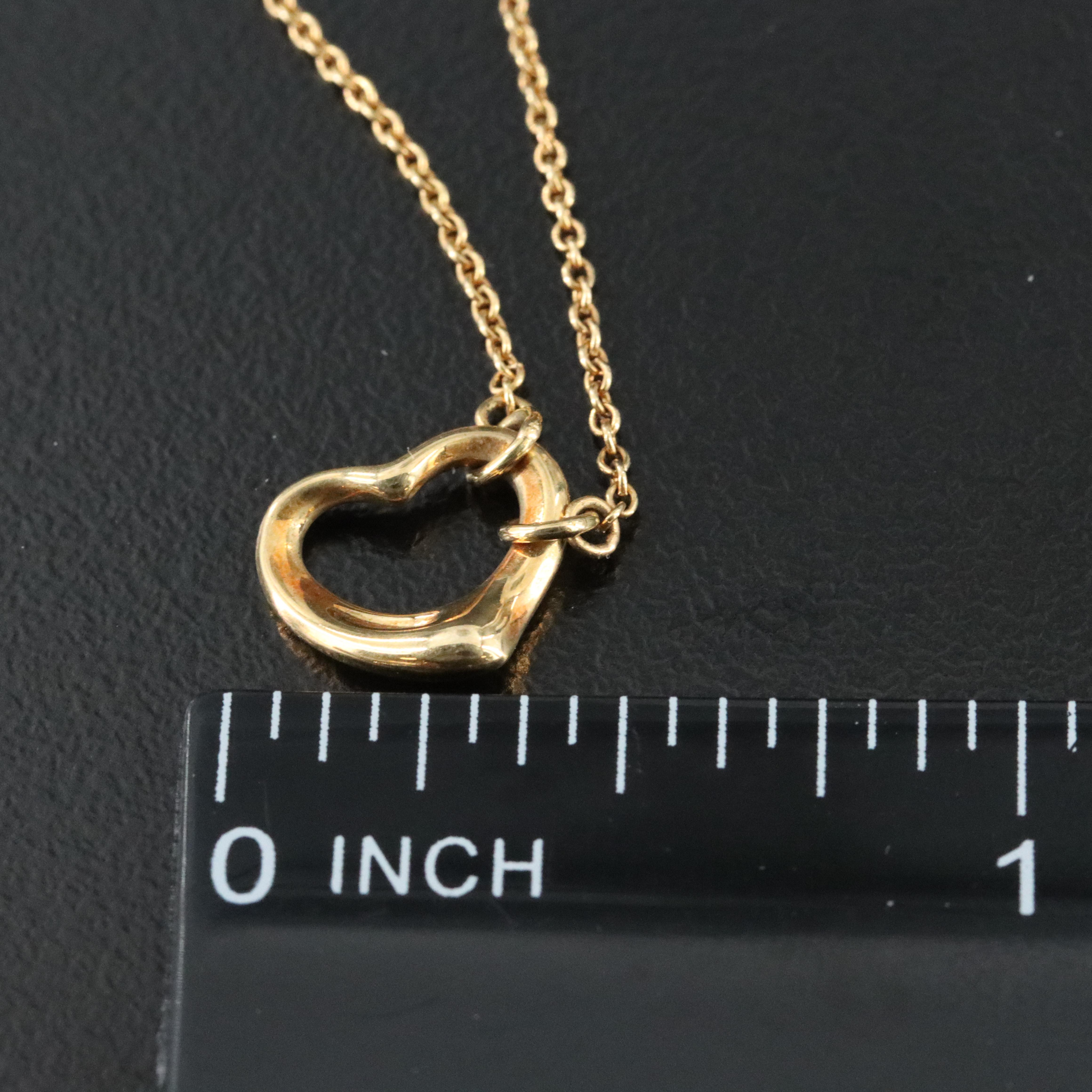 Elsa Peretti for Tiffany & Co. Open Heart 18K Station Necklace