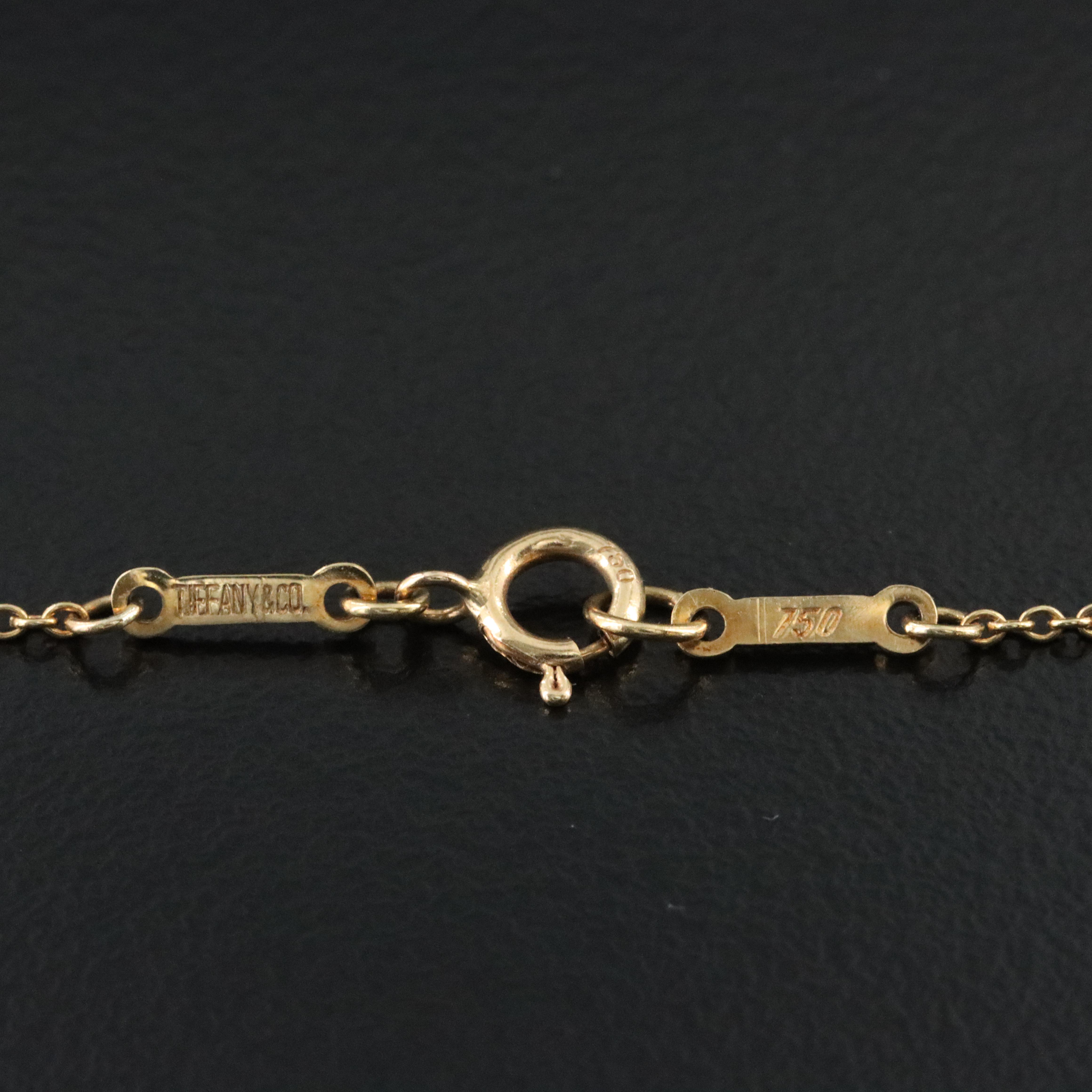 Elsa Peretti for Tiffany & Co. Open Heart 18K Station Necklace