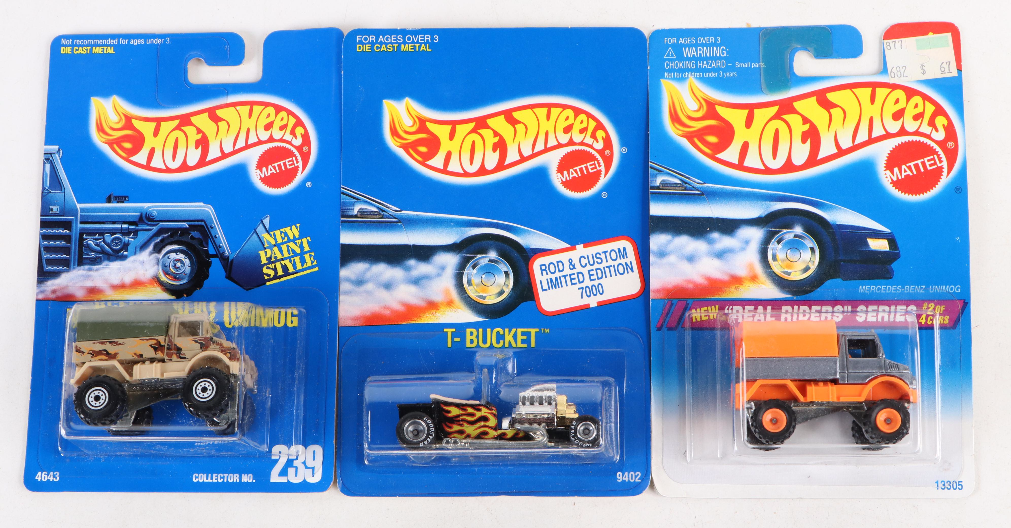 Hot Wheels "Mercedes-Benz Unimog" and More Blue Back Toy Cars, 1990s