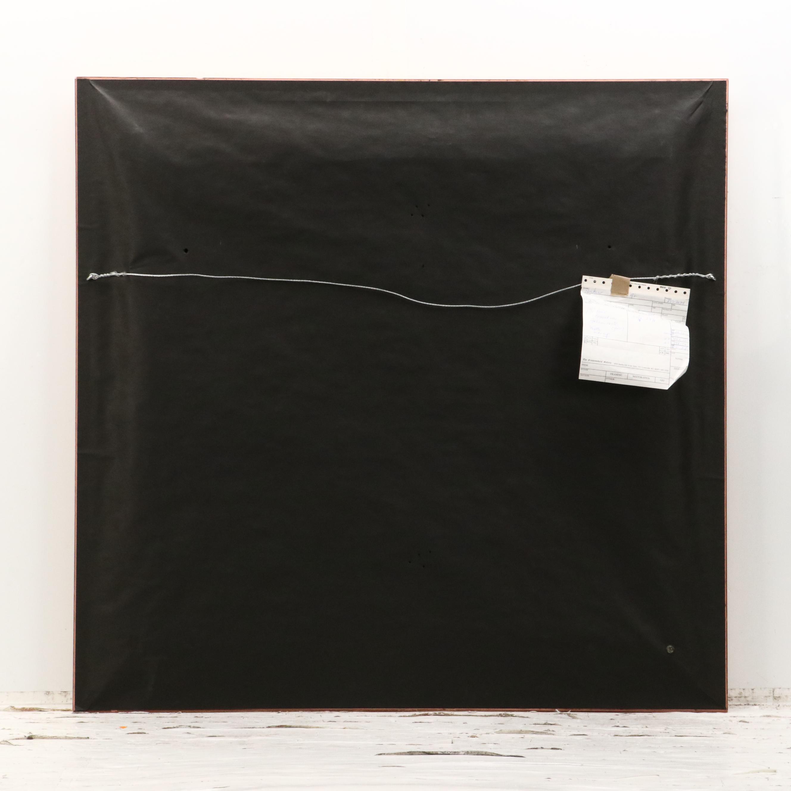 Russian School Impressionist Style Oil Paint of Field of Red Flowers