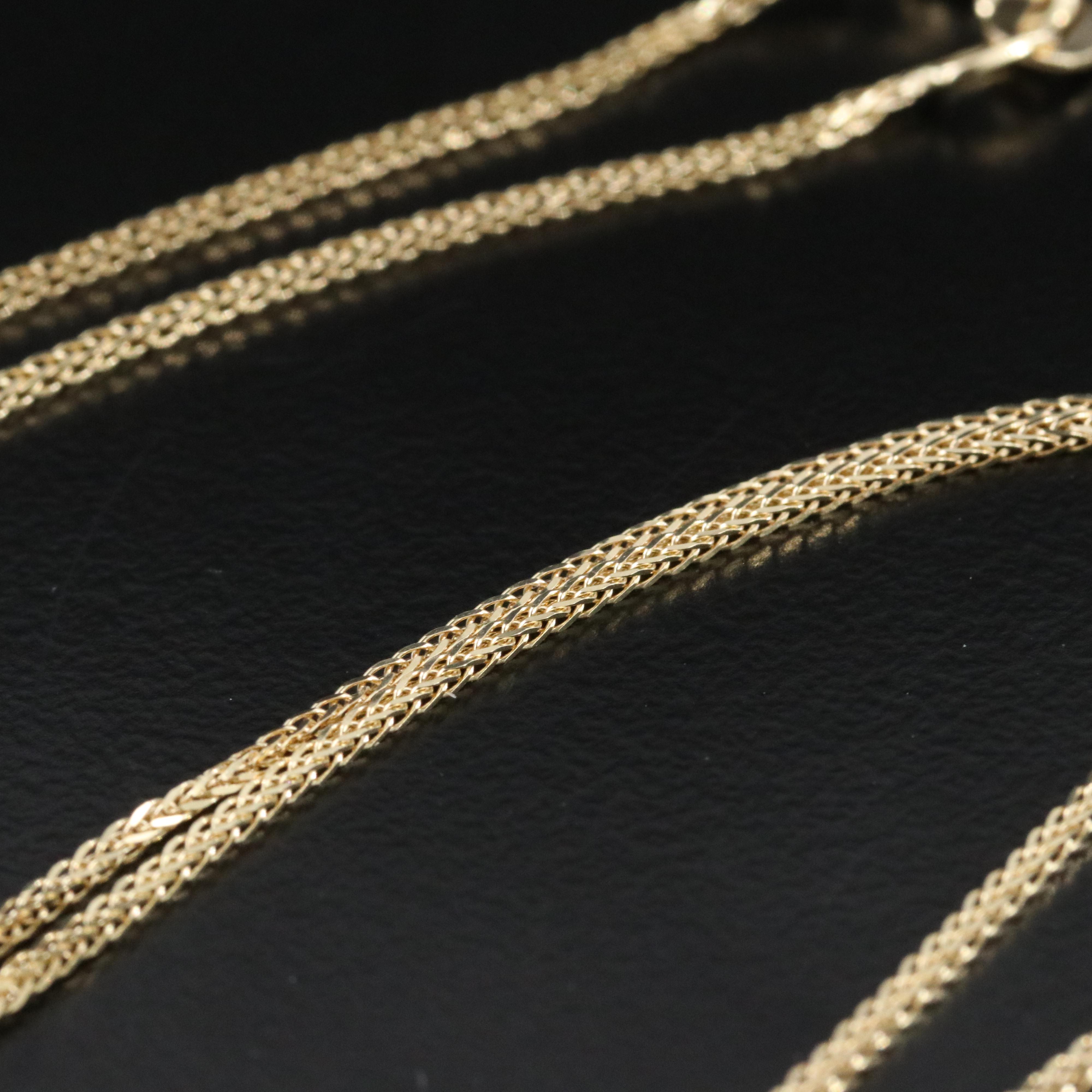 14K Two Tone Gold 3.51 CT Lab Grown Diamond Pendant Necklace with IGI Report