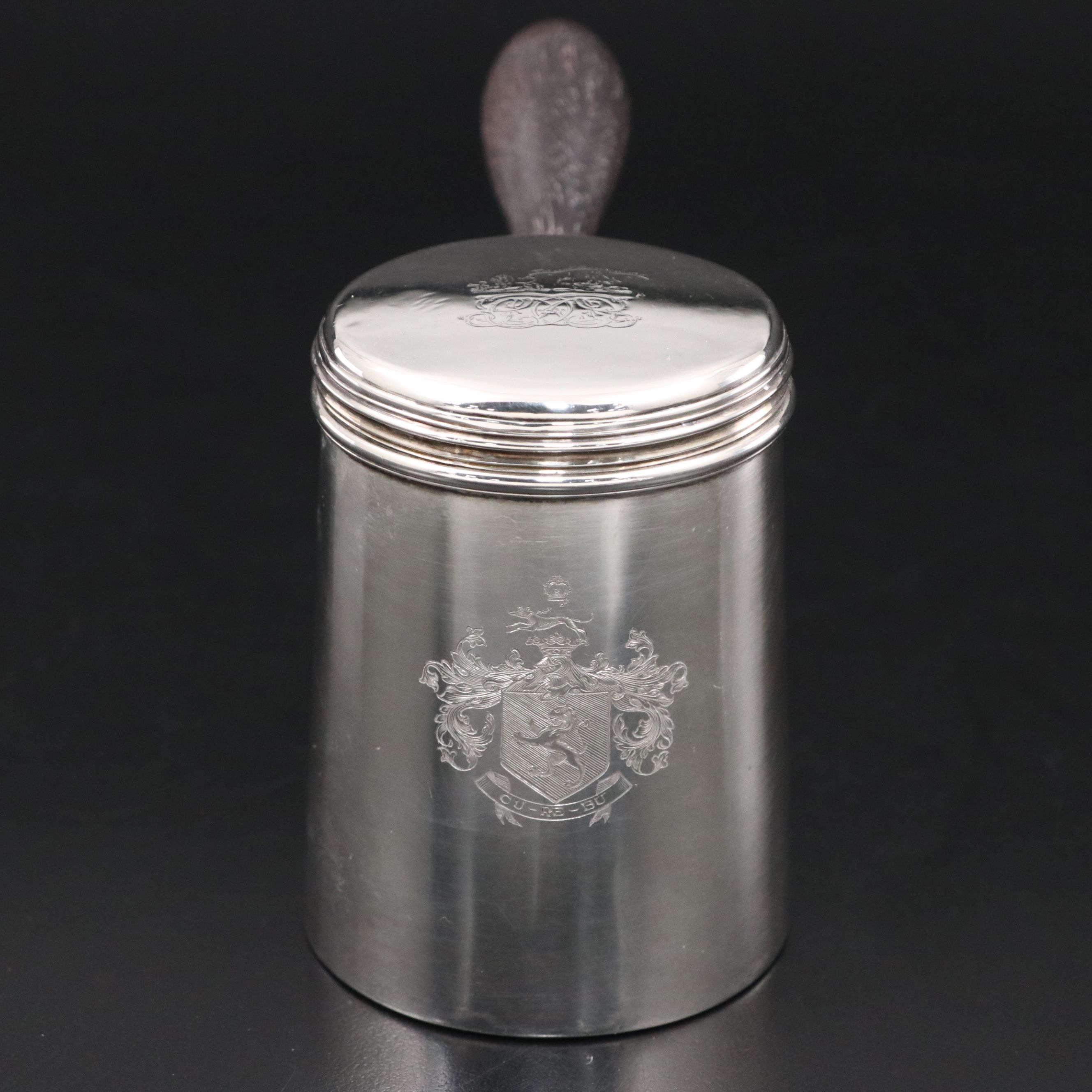 George IV John Bridge Sterling Side Handle Pot, 1820