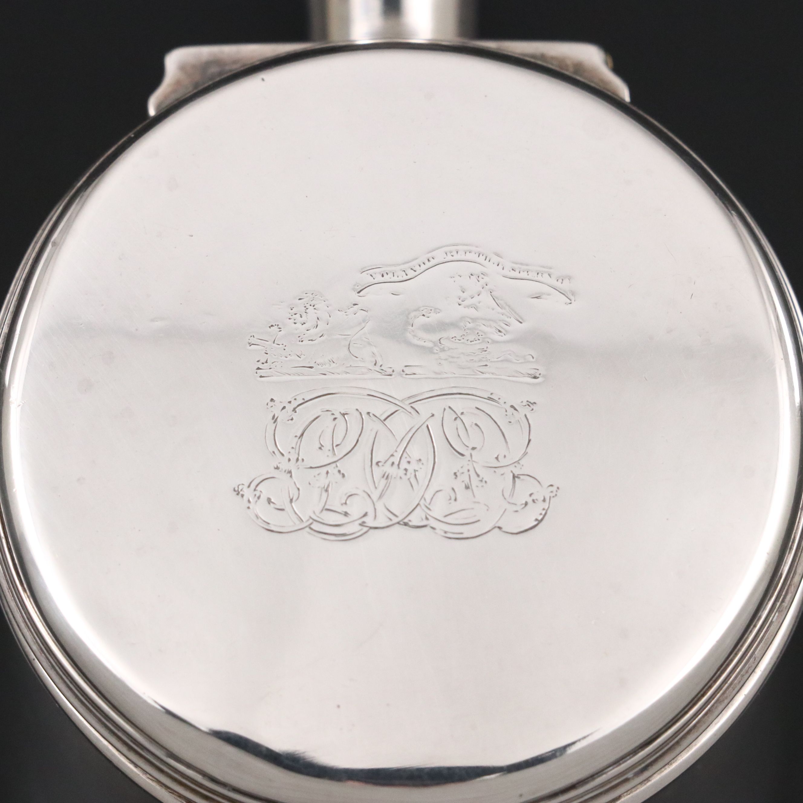 George IV John Bridge Sterling Side Handle Pot, 1820