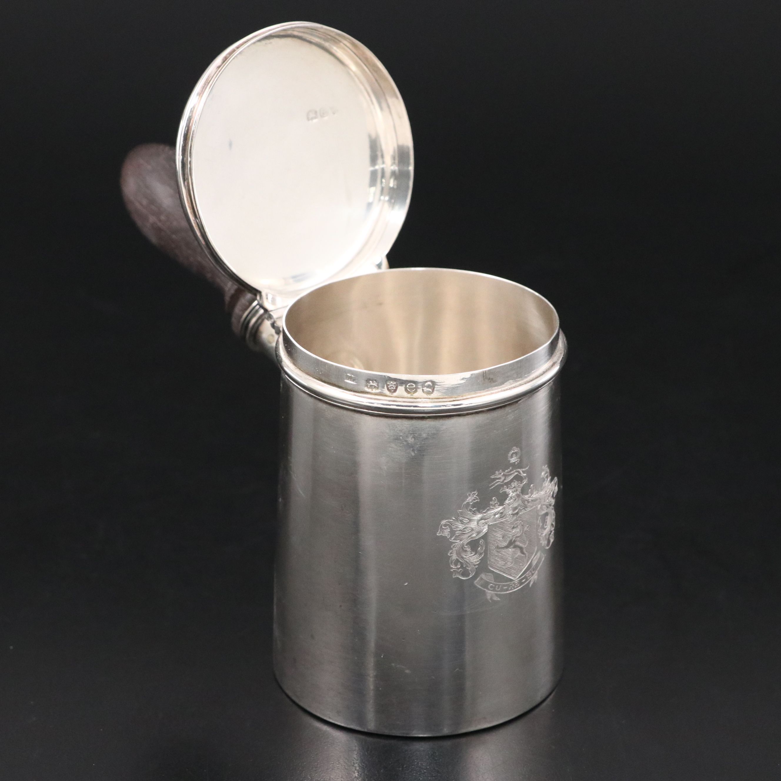 George IV John Bridge Sterling Side Handle Pot, 1820